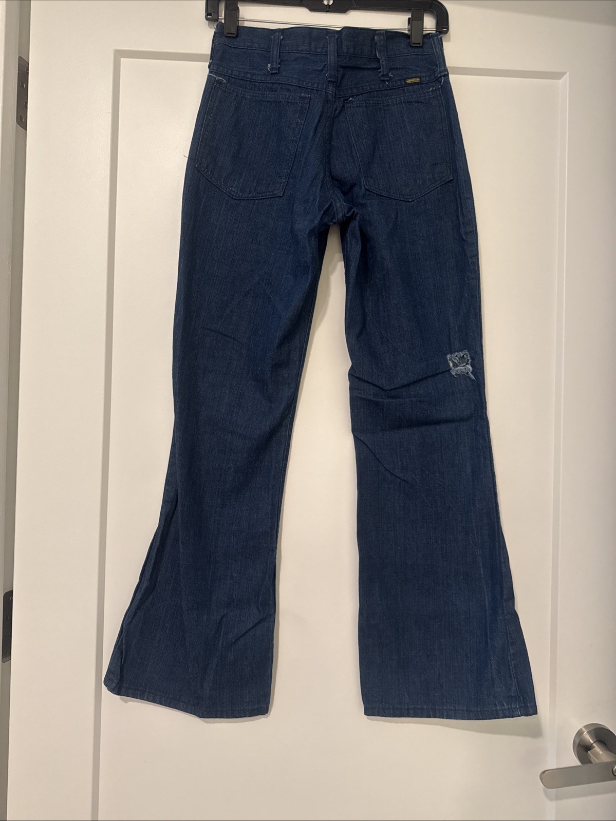 Vintage Maverick Dark Blue Women’s Flare Leg Jeans Hippie Style Size 28 X 30