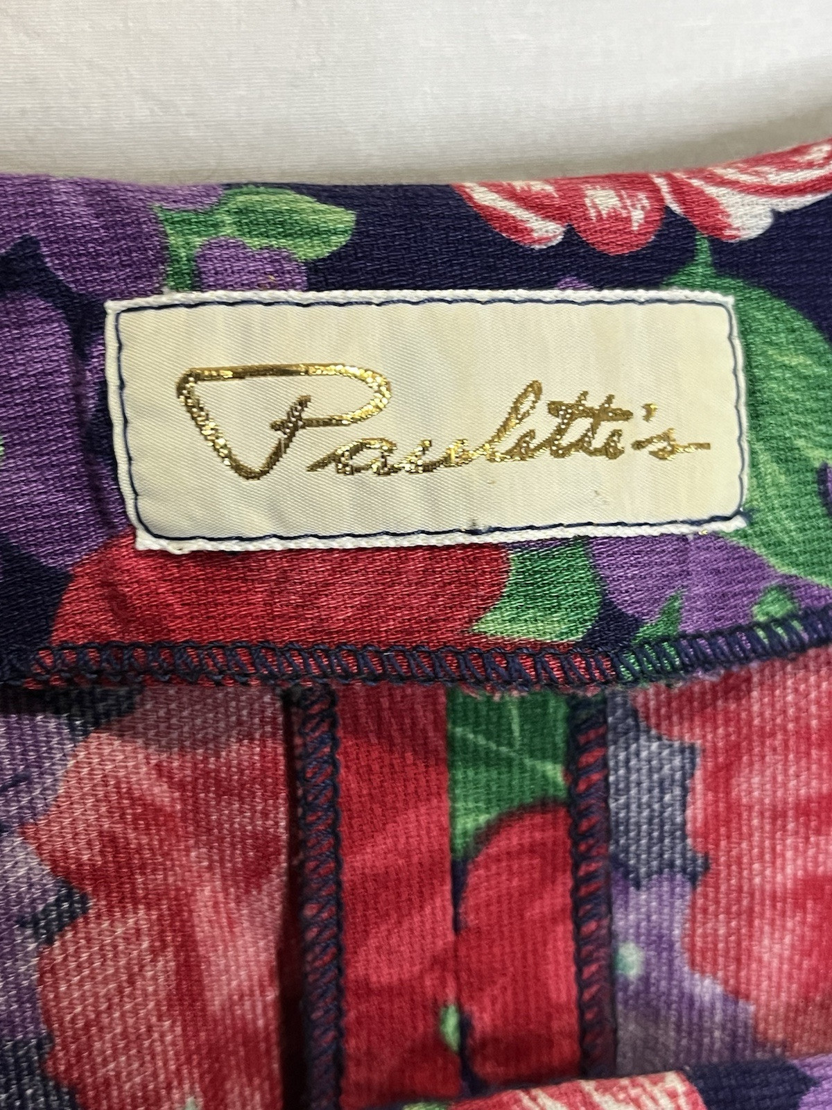 Vintage Paulette’s Floral Belted Sailor Style Dress