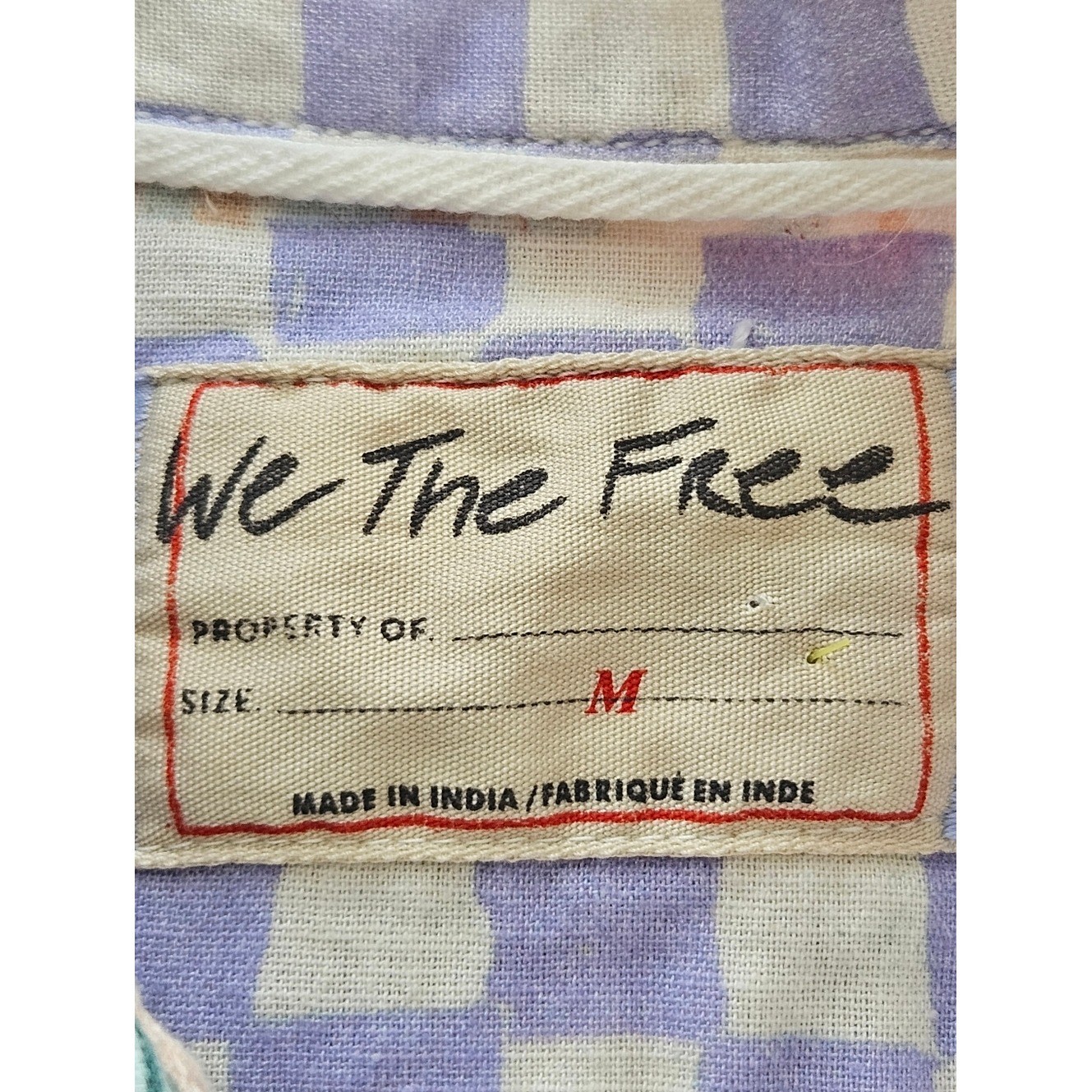 We The Free Retro Tropics Linen Blend Shirt Sz Medium Floral Resortwear Summer