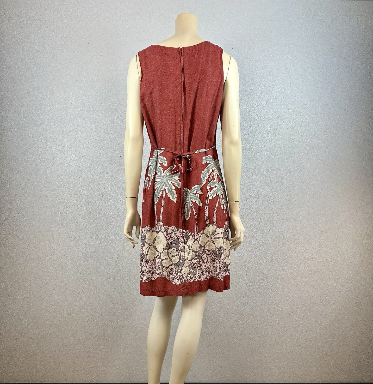Nani Of Hawaii Floral & Palm Shift Dress, Size Small