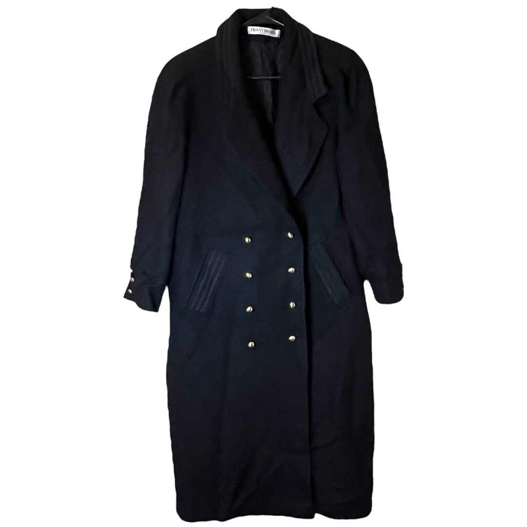 VTG DONNY BROOK Black Wool Trench Coat