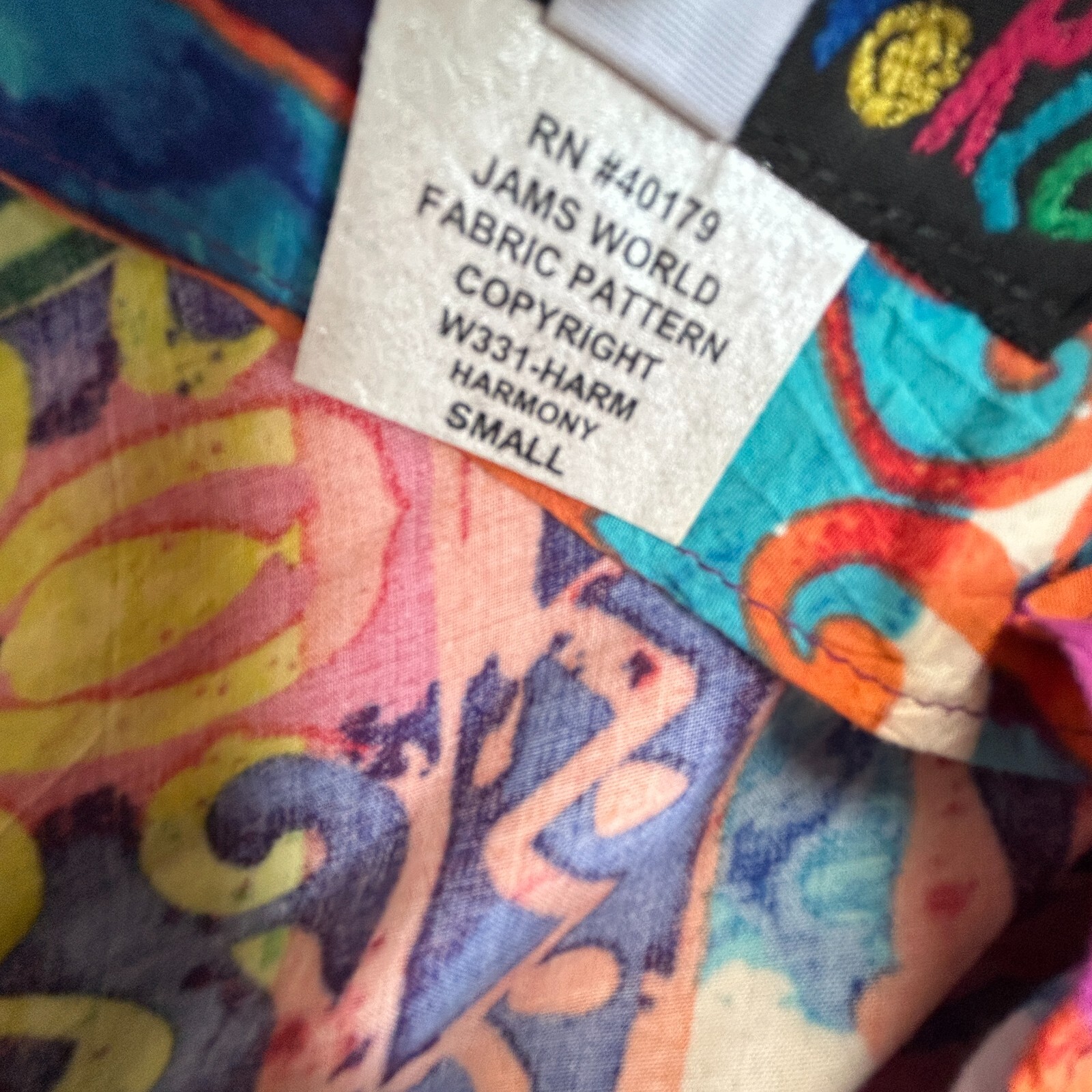 Vintage Jams World W331-Harm Harmony Maxi Tank Dress Small Multicolor Sleeveless