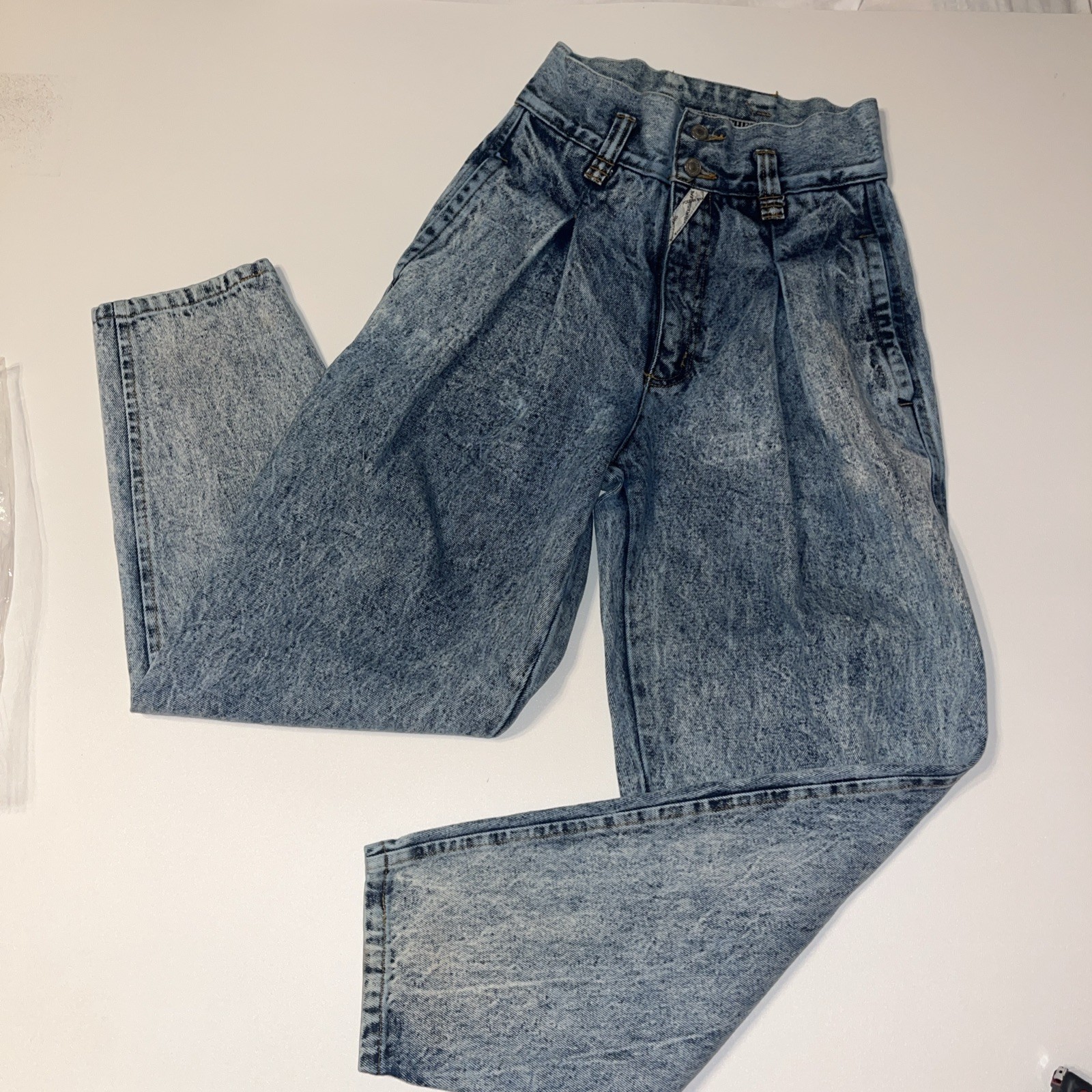 Vintage 80’s Jordache Acid Wash Jeans High Waist Pleated Pockets Very Nice