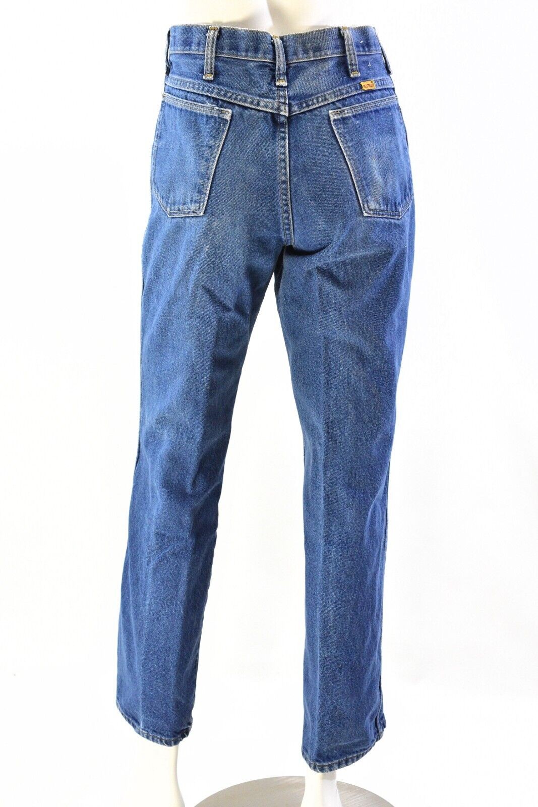 80s Vintage Rustler Jeans Medium Stone Wash Straight Leg High Waist Womens 16