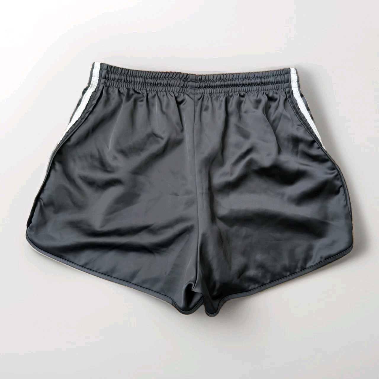 Adidas Sprinter Satin Shorts Running Womens Gym Running 34 Retro Black