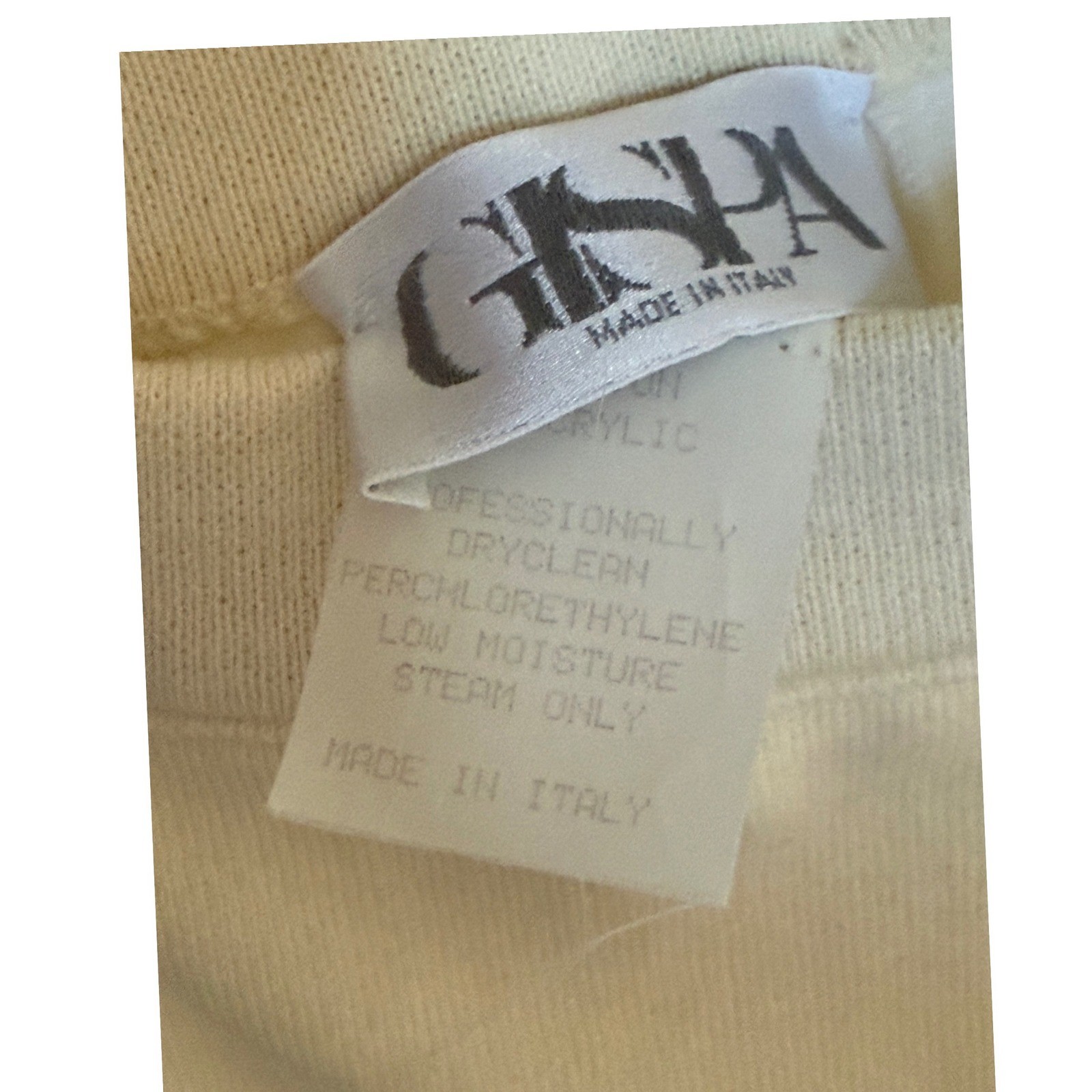 Vintage Cream Knit Skirt Suit Set | Arthur Kober Tricoville London DISPA Sz 10
