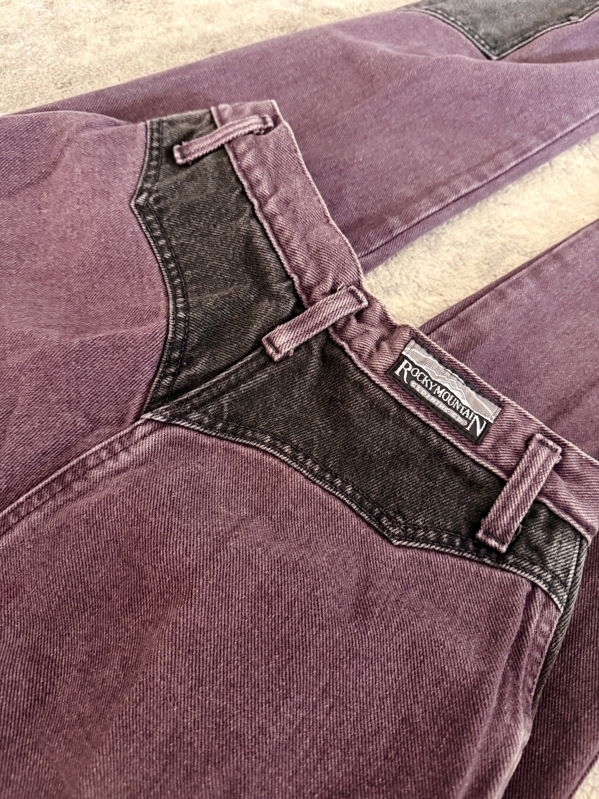 Rocky Mountain Clothing Co Vintage Purple Western High Waist Jeans 28/7 Yoke