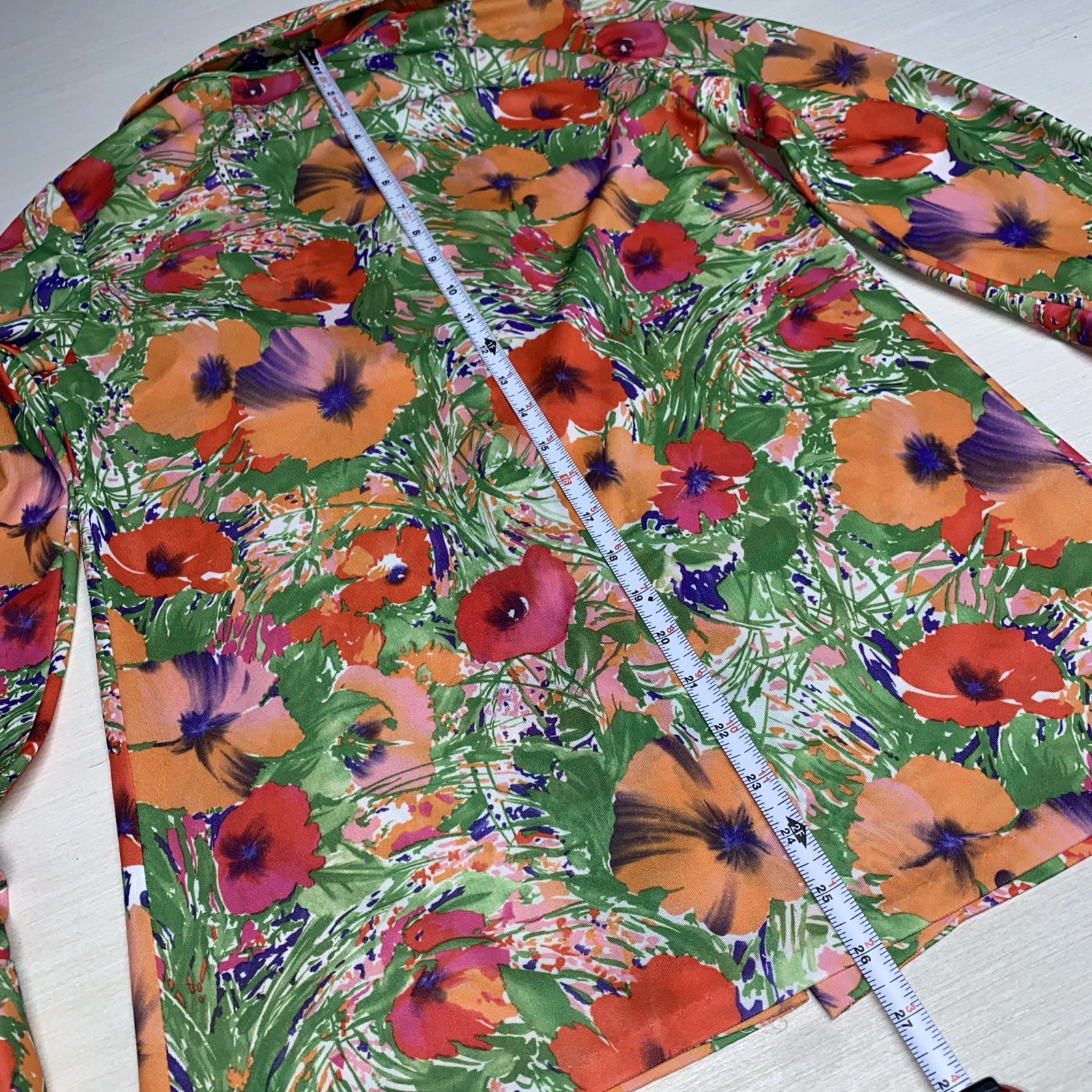 70s Psychedelic Flower Dagger/Butterfly Collar No Brand Women’s Small Orange/red