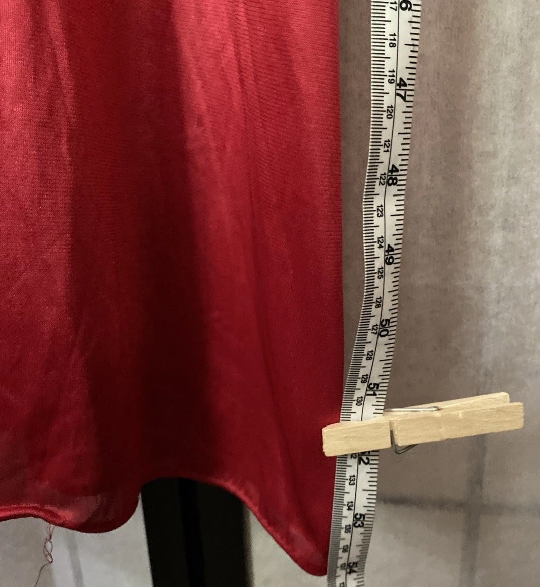Vintage 50/60s ILGWU (USA) Mauve-Red Maxi Gown & Robe Set-M Luxurious Romantic