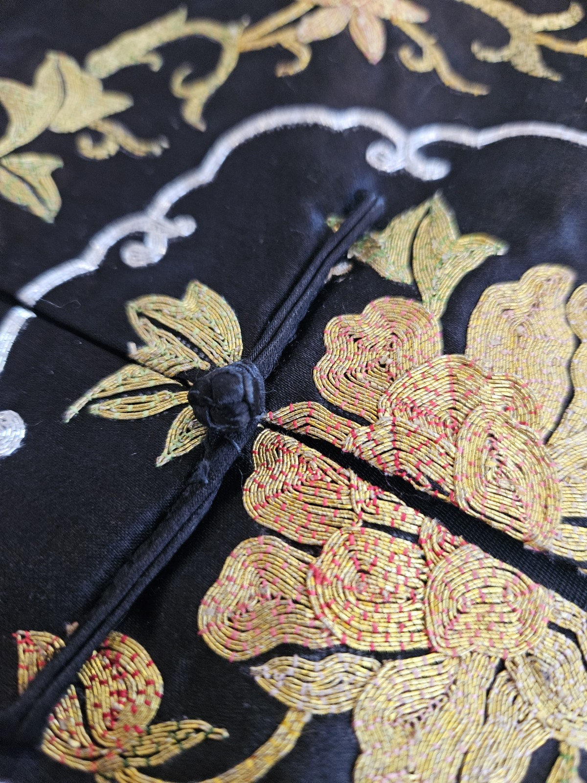 Vintage 60s Magnolia China Silk Dragon Kimono Jacket Size S-M New