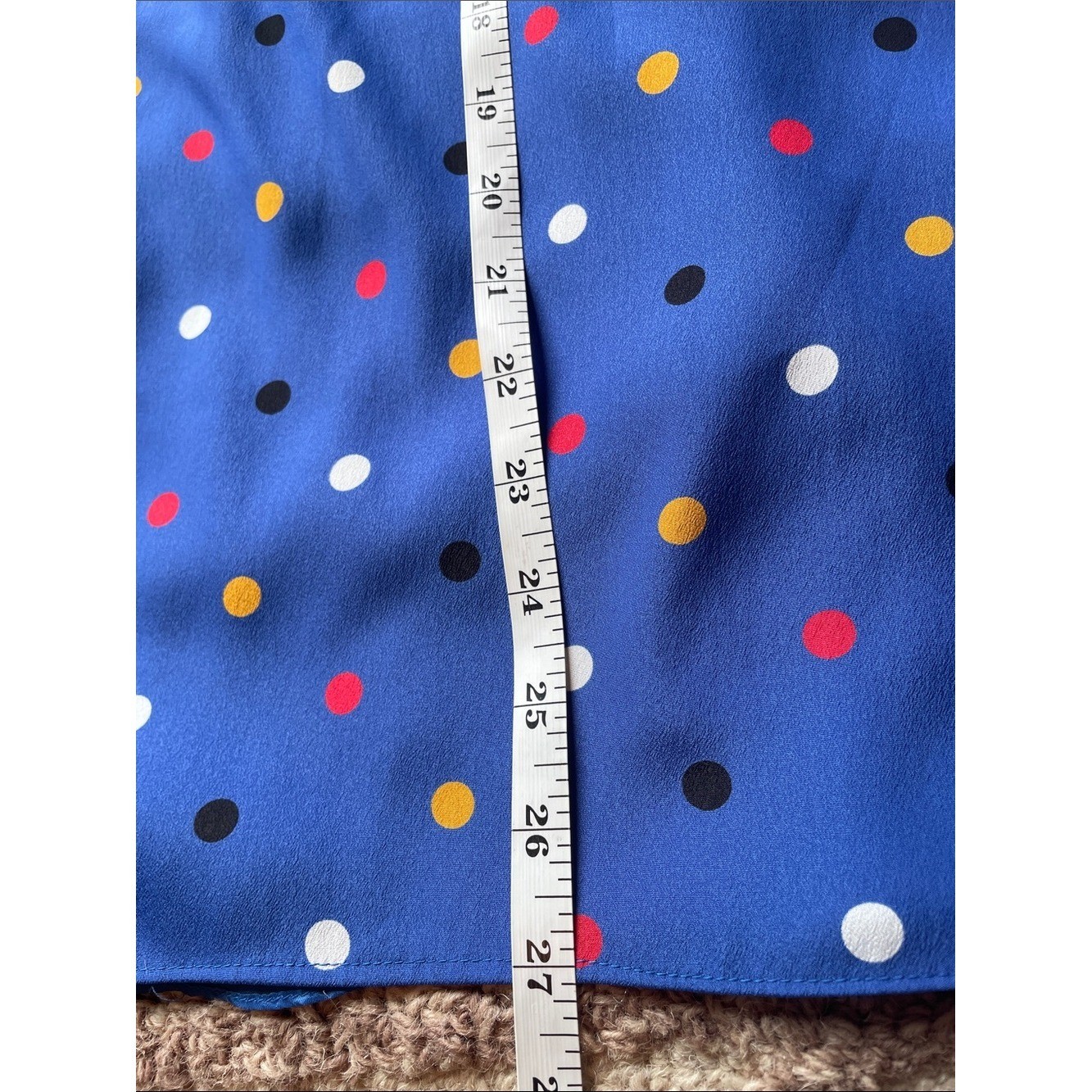 Vintage Sasson Blue Sleeveless Silky Polka Dot 2 Piece Dress & Black Blazer Sz M