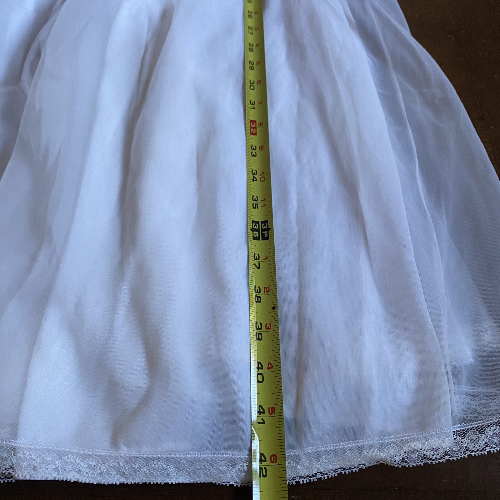 Vintage Gotham Gold Stripe Lace Tulle Lined Slip Dress Fairy Ballet Core Sz. 36