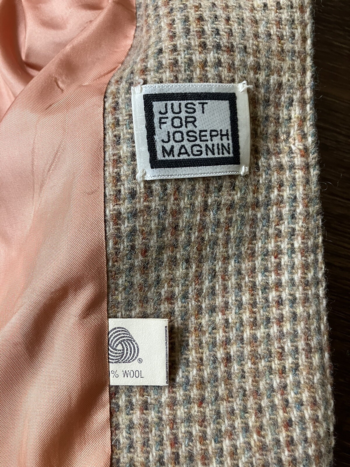 Vintage ‘80s Just for Joseph Magnin Multicolor Tweed Blazer 100% Wool ILGWU L
