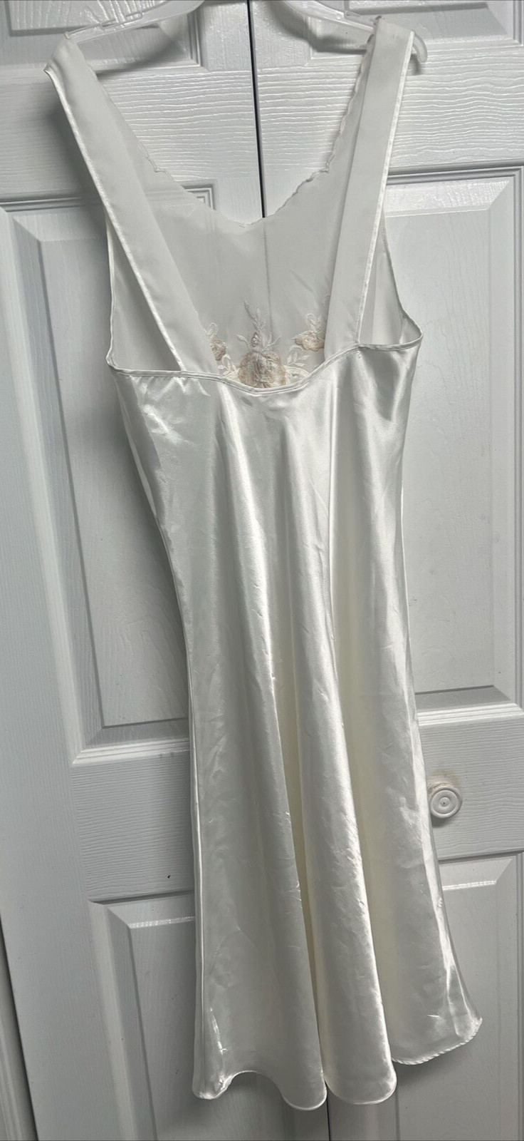 Intimo Amore vintage white satin beaded wedding nighty set Size S