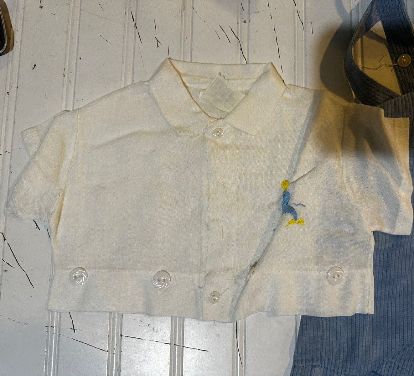 Vintage 1960’s Knit & Woven PTogs Short Sleeve Shirt And Shorts-Small Size