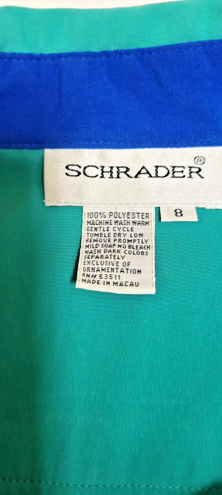 Vtg SCHRADER Shirt DRESS Sz 8 Emerald Green Long Sleeve Pockets Belt Half Button