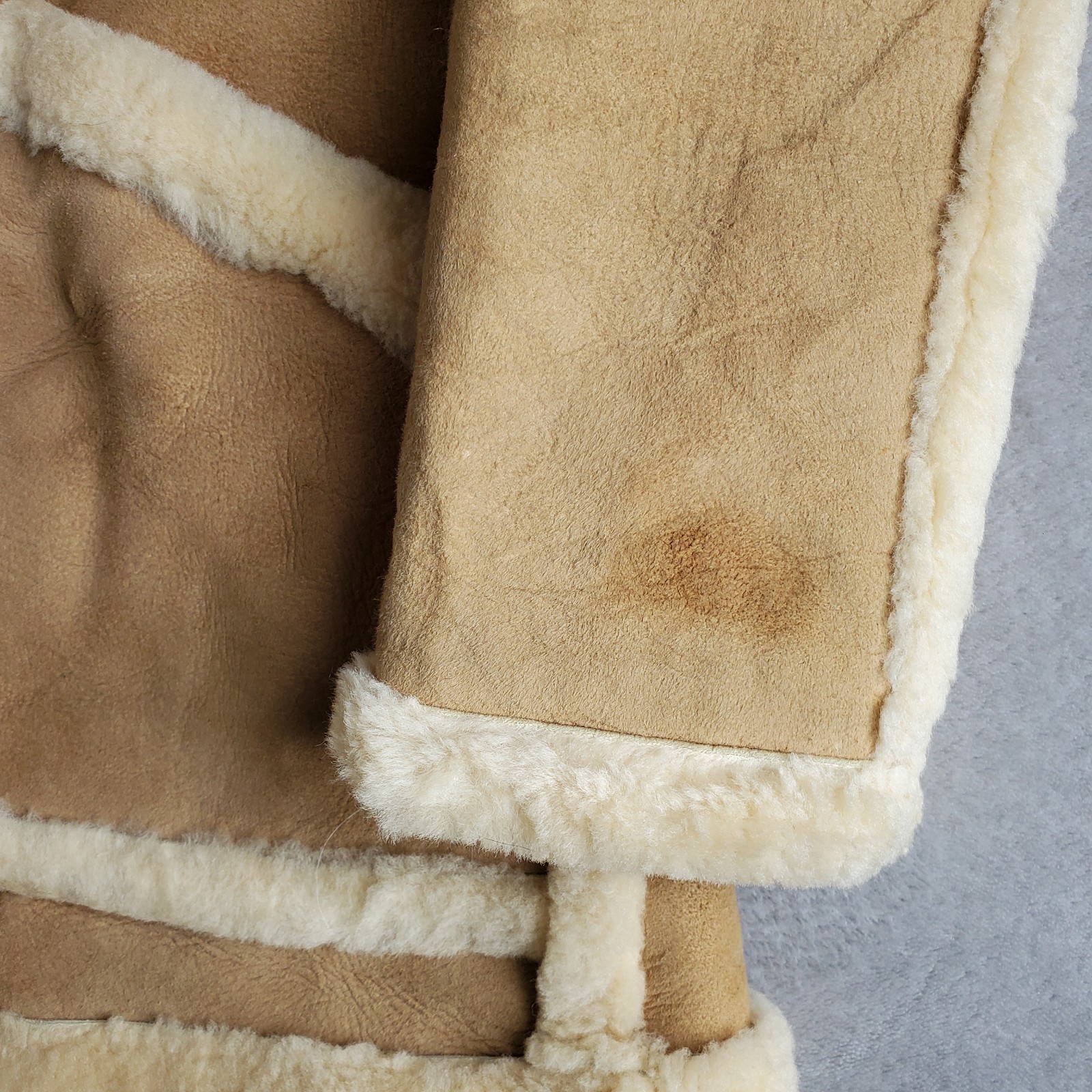 Vintage Knight Tailors Shearling Sheepskin Coat Genuine 70s Rancher Womens 10