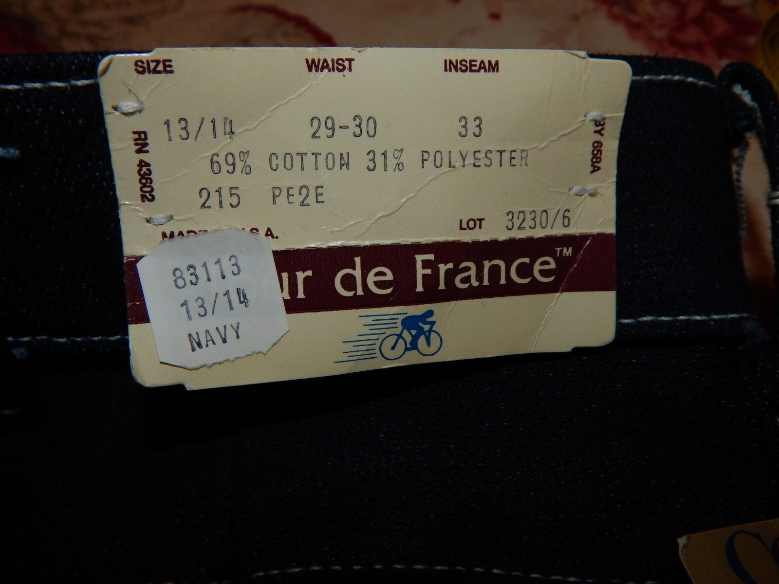 VTG Women’s Tour De France Dark Denim Jeans Deadstock With Tags S/M Hipster Mod
