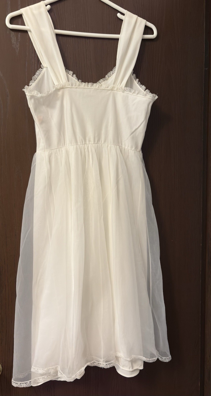 Gorgeous Gotham Gold Stripe Vintage Slip Size 34 Lingerie Negligee Lace Pearls