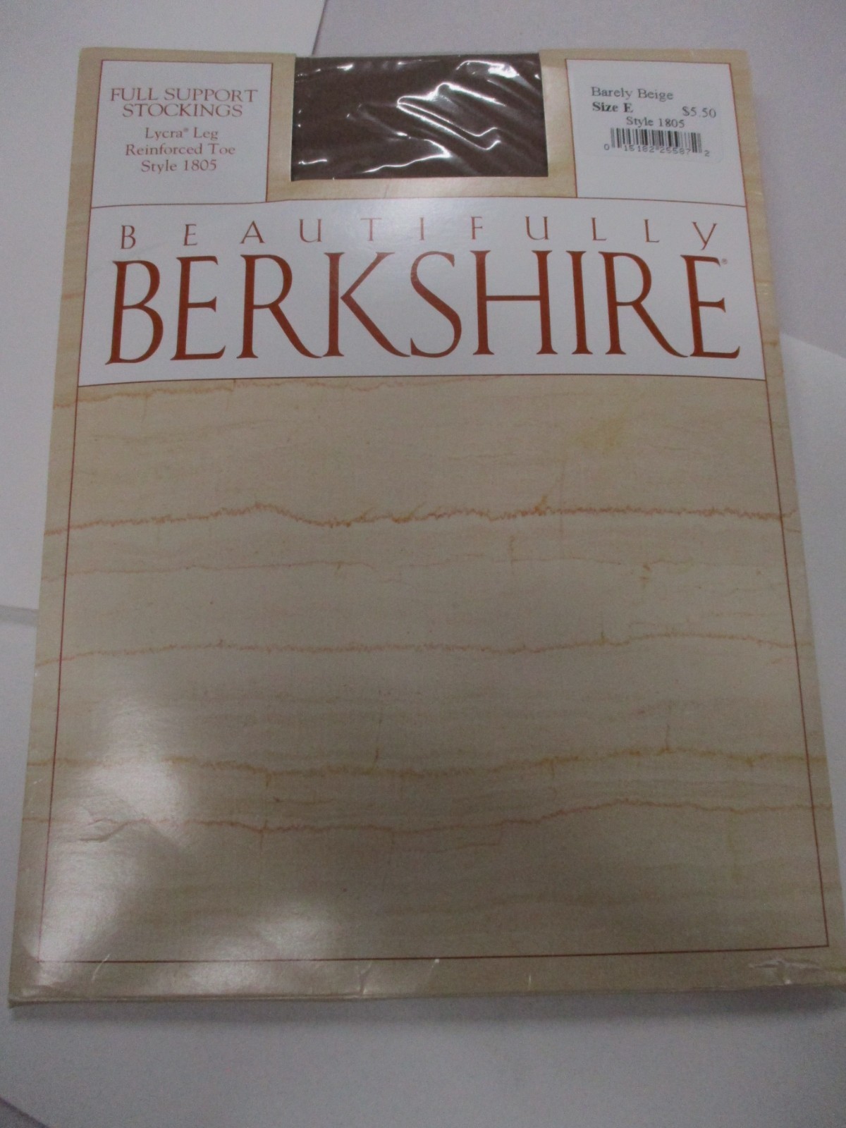 1PR VINTAGE BERKSHIRE RT SUPPORT SHEER NYLON STOCKINGS SZ 11 1/2-12 LONG BEIGE