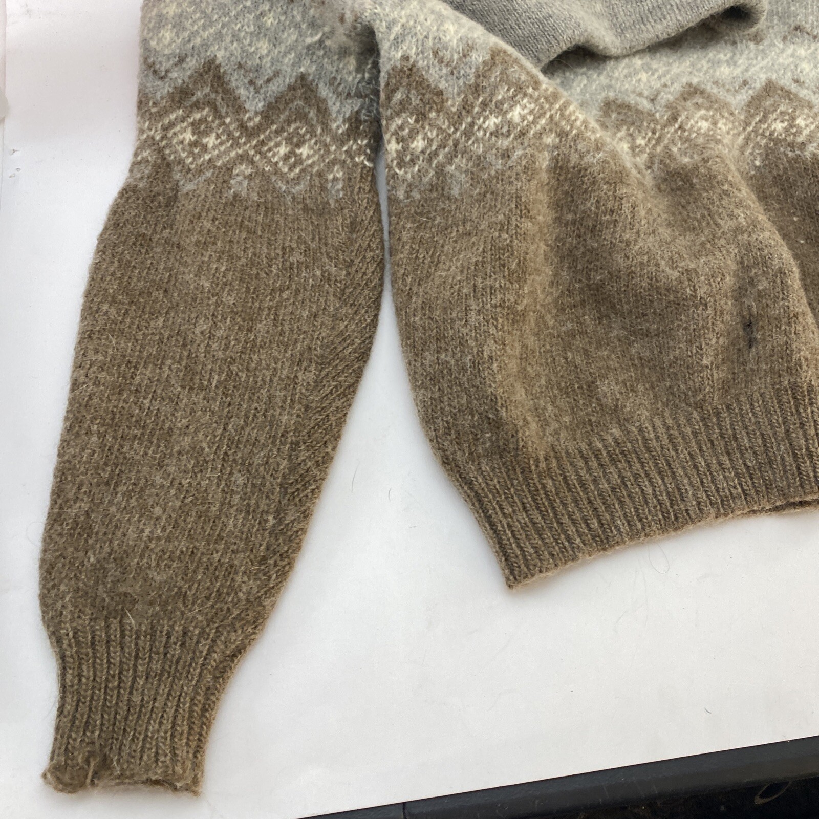 Vintage Pendleton Womens Winter Sweater XL VTG Brown Grey Navajo Pull Over