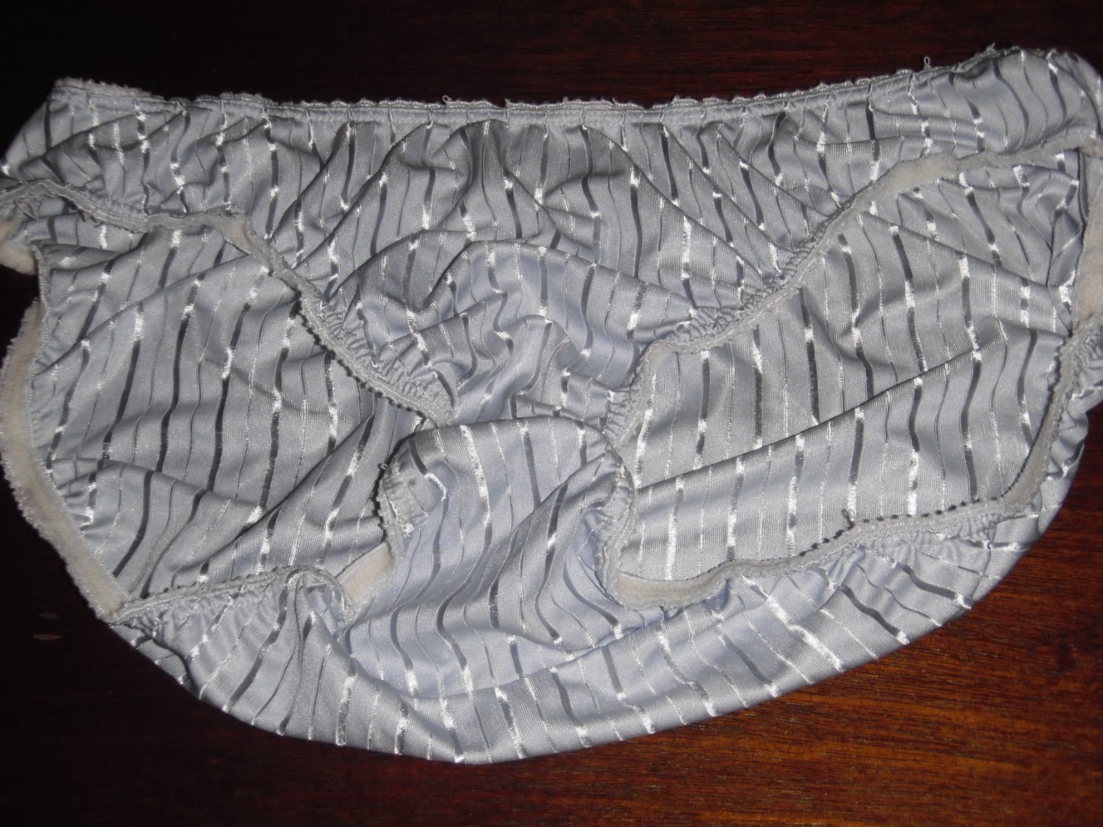 warners bright stripes panties. Light blue sz S. Old stock with nylon crotch.