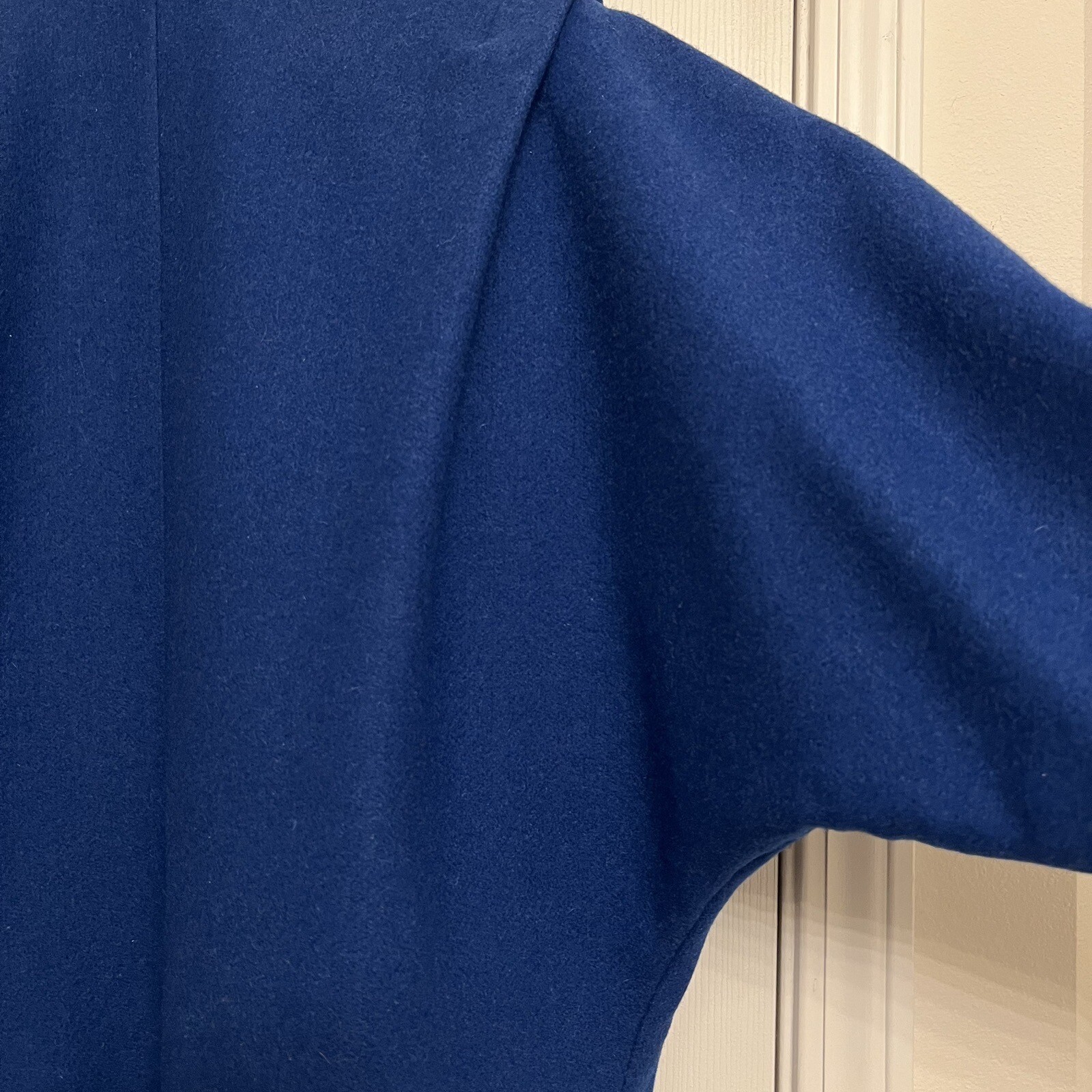 Wool Coat Casa De Lana Women’s size 5/6 Small Bright Royal Blue Vtg Retro Winter