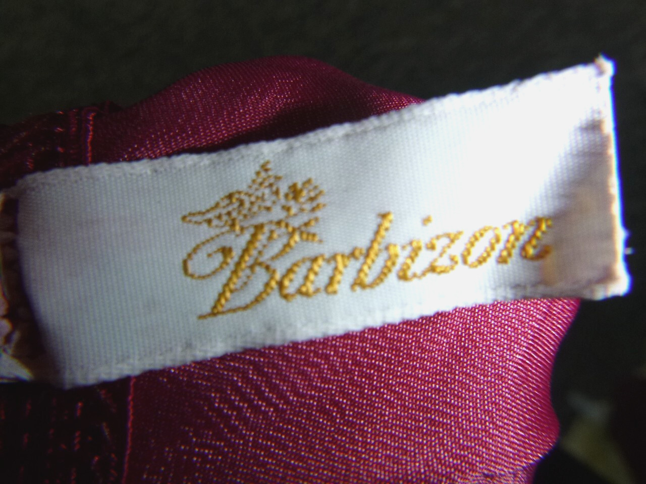 Vintage Dark Red/Burgundy Barbizon Satin Half Slip M/L