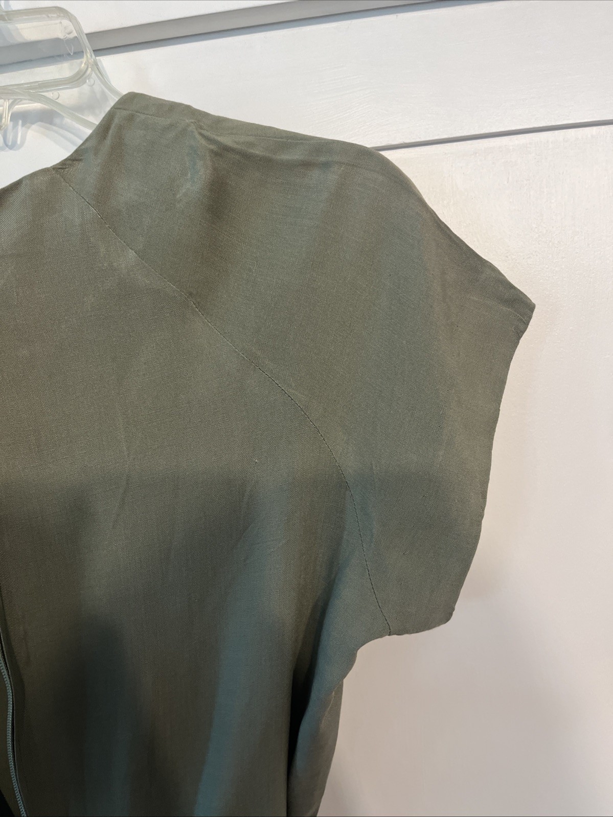 Vintage 1960s Olive Green Women’s Dress With Belt By Henry-Lee