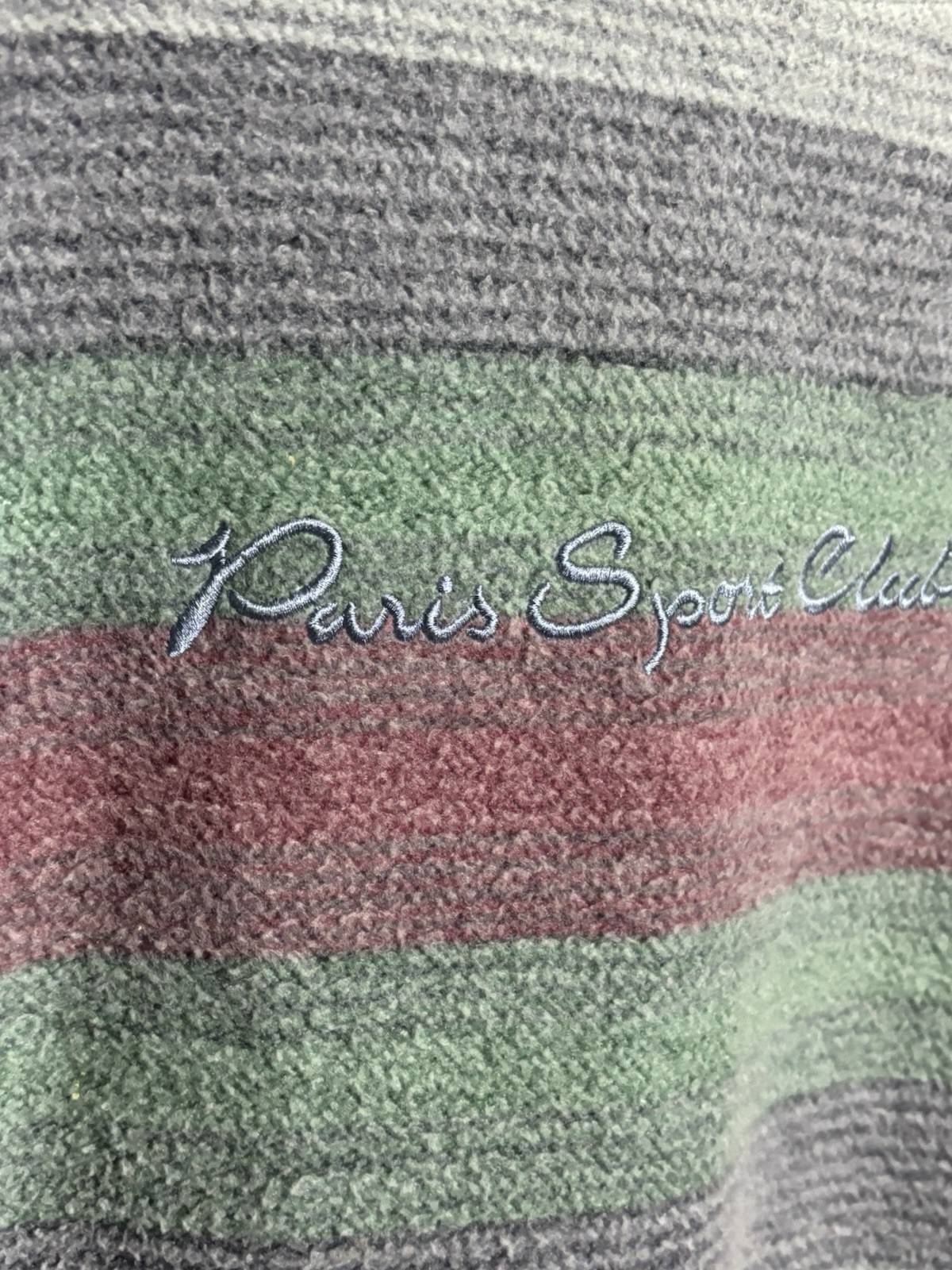 Vintage Paris Sport Club Sz XL Cotton Striped Sweater Road Rags Jeans Korea
