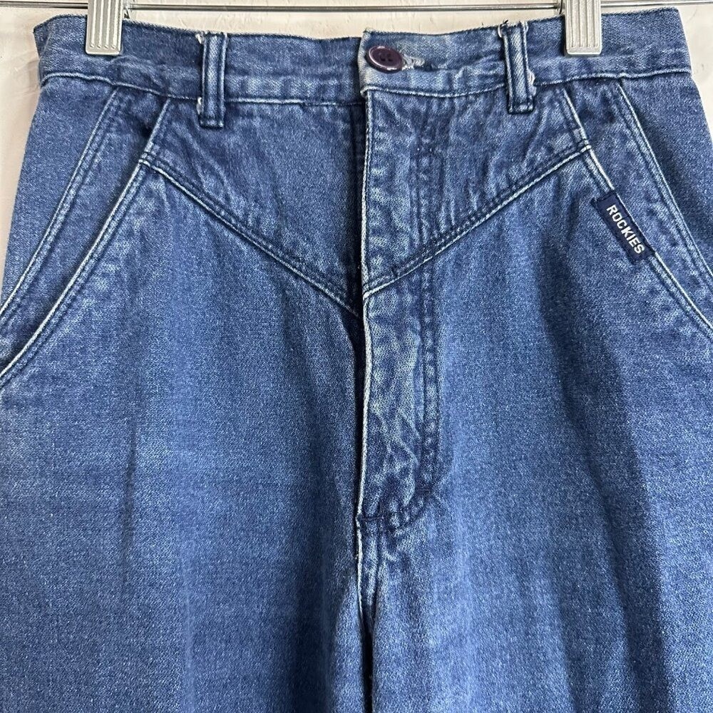 VTG Rocky Mountain Rockies Womens Denim Jeans 28/7 Straight Leg High Rise Y2K