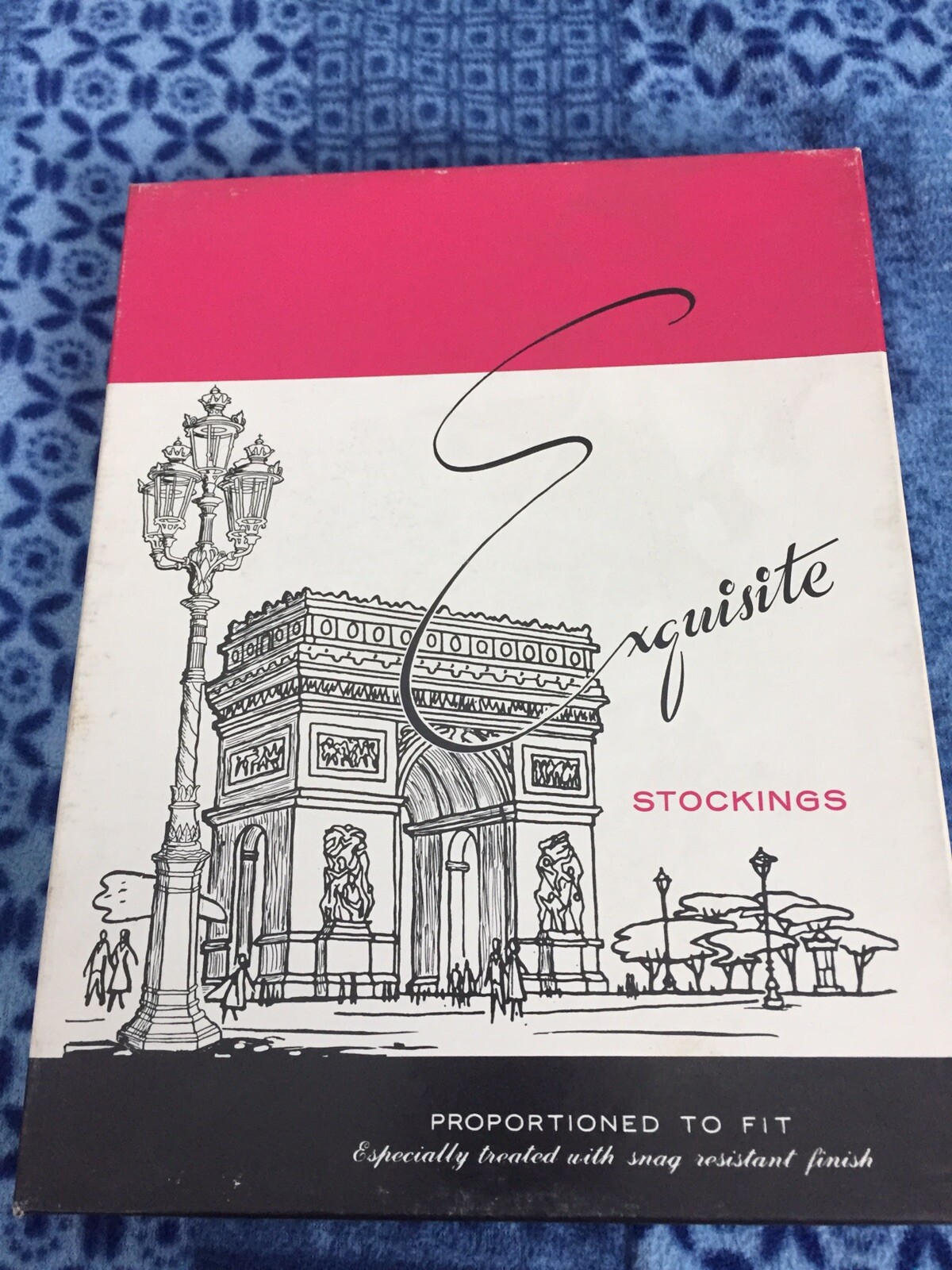 5 Pair Vintage Boxed Exquisite garter stockings Mesh 9 1/2 Light Grey