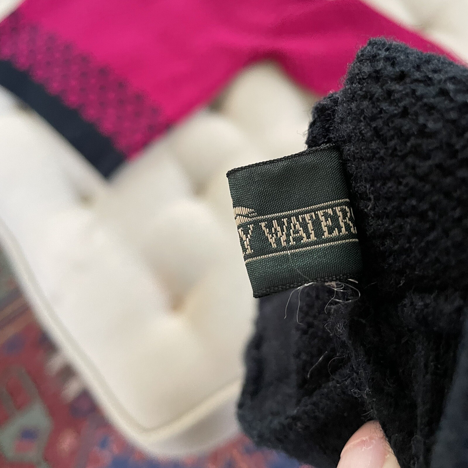Vintage 80s Boundary Waters Outfit Sweater Skirt Set Fuchsia Black M