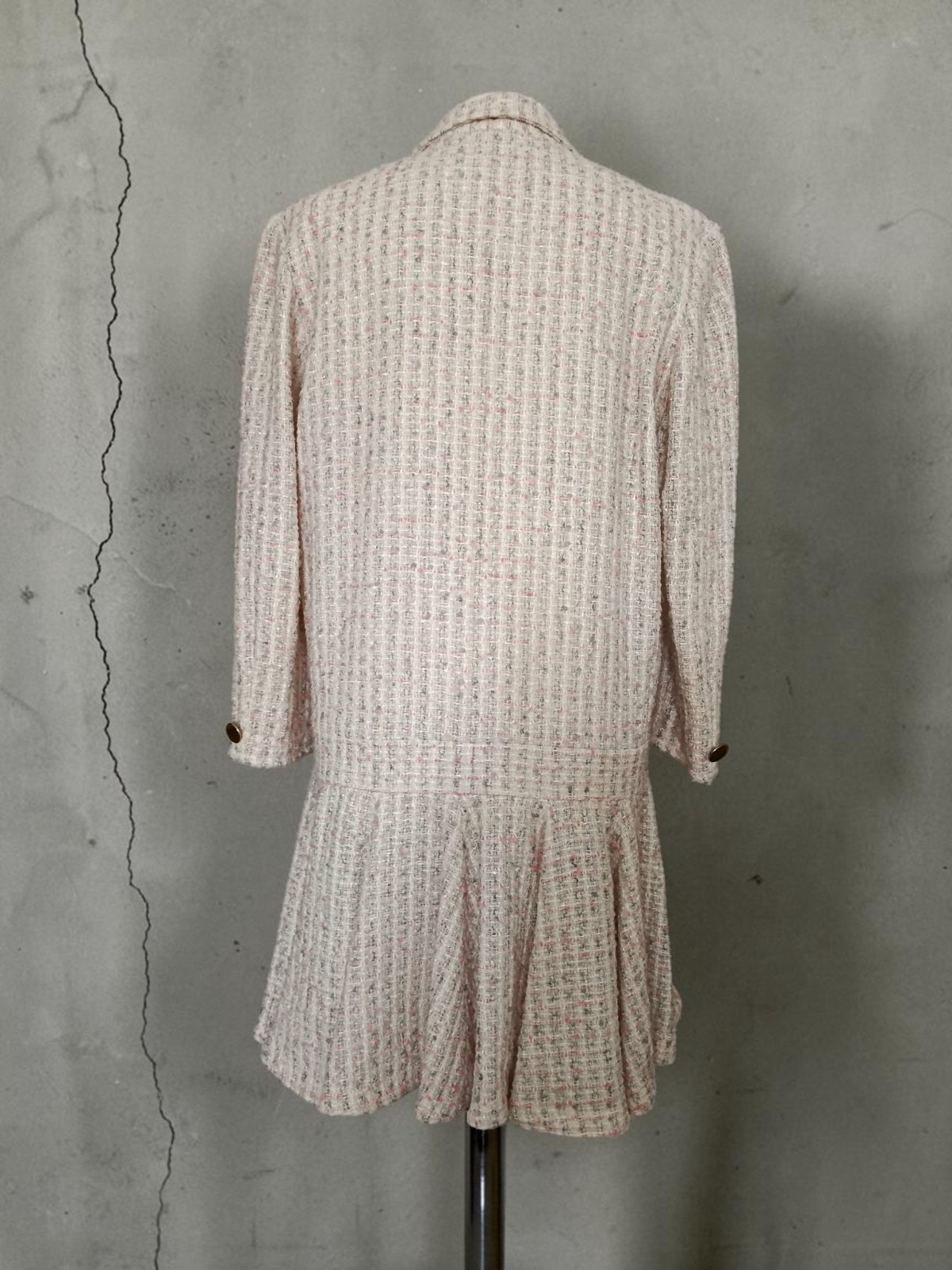 Max Heymans Rare Vintage Haute Couture Tweed Boucle Drop-Waist Flapper Dress M L