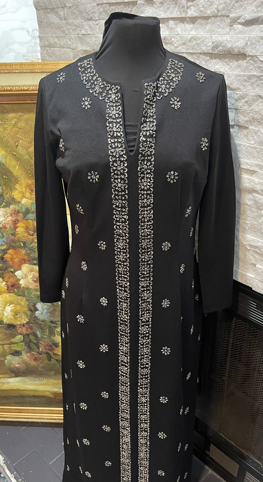 Vintage Jon McCauley 1960s House Dress Maxi Tunic Cocktail Dress Size 6