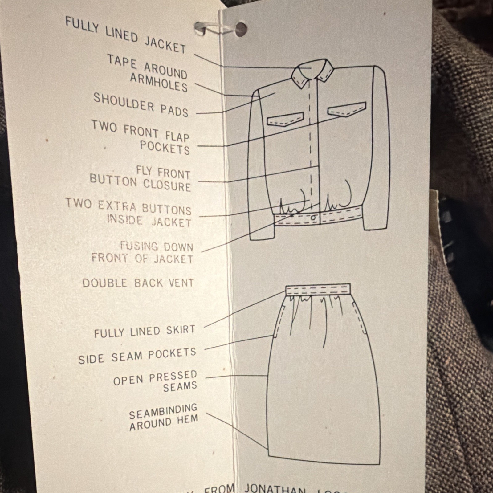 Vintage Jonathan Logan , two Piece Jacket And Skirt ￼ Dead Stock New With Tags