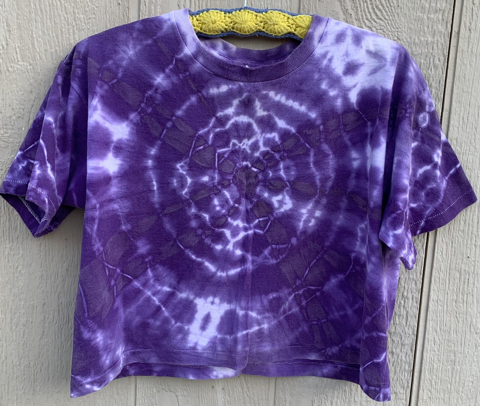 Vintage Fun N Sun T-Shirt Tie Dye Crop Top made in USA one size