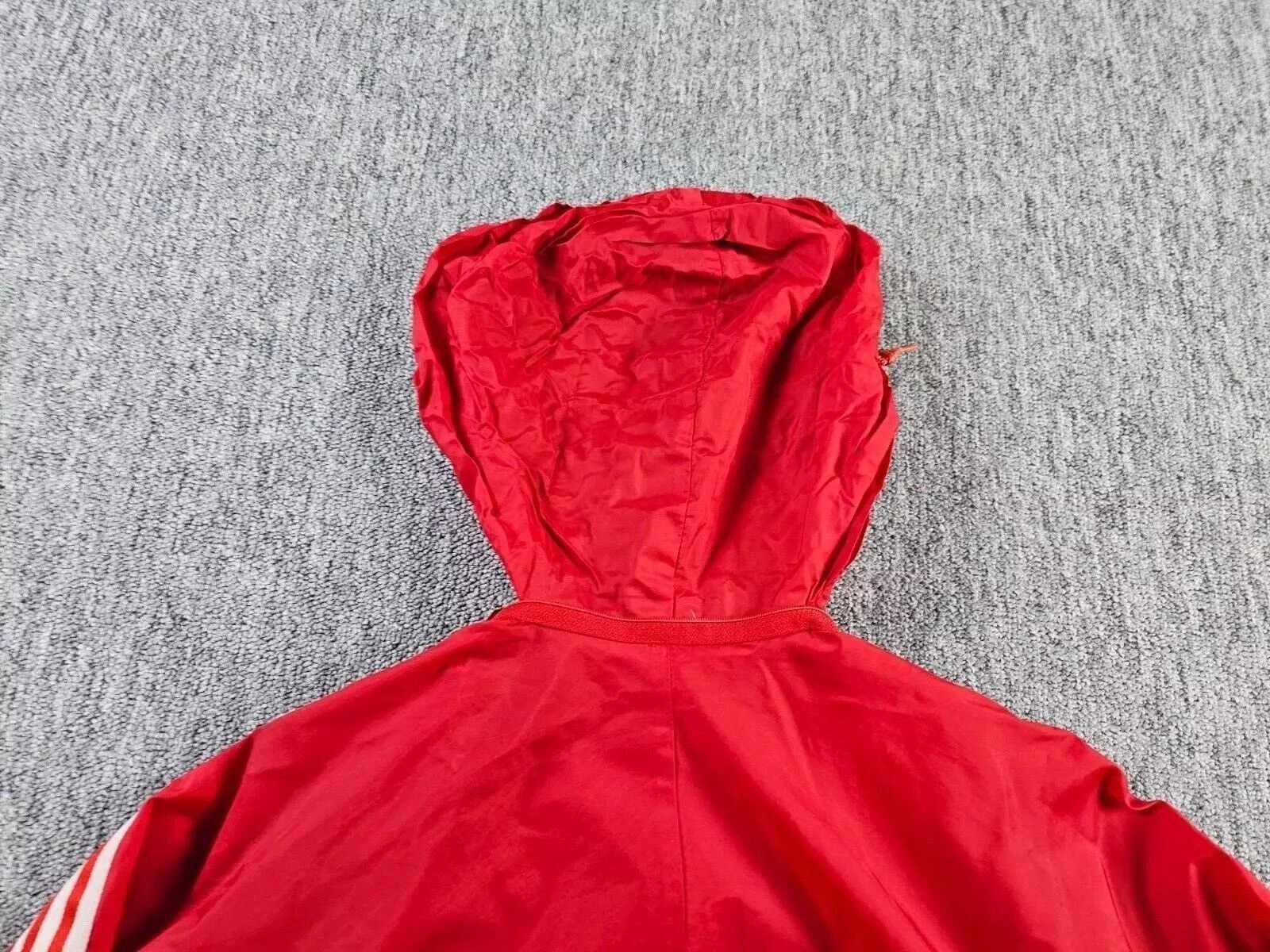 Vintage 80s Adidas Windbreaker Jacket Men’s L Red Nylon Trefoil Logo Retro Zip