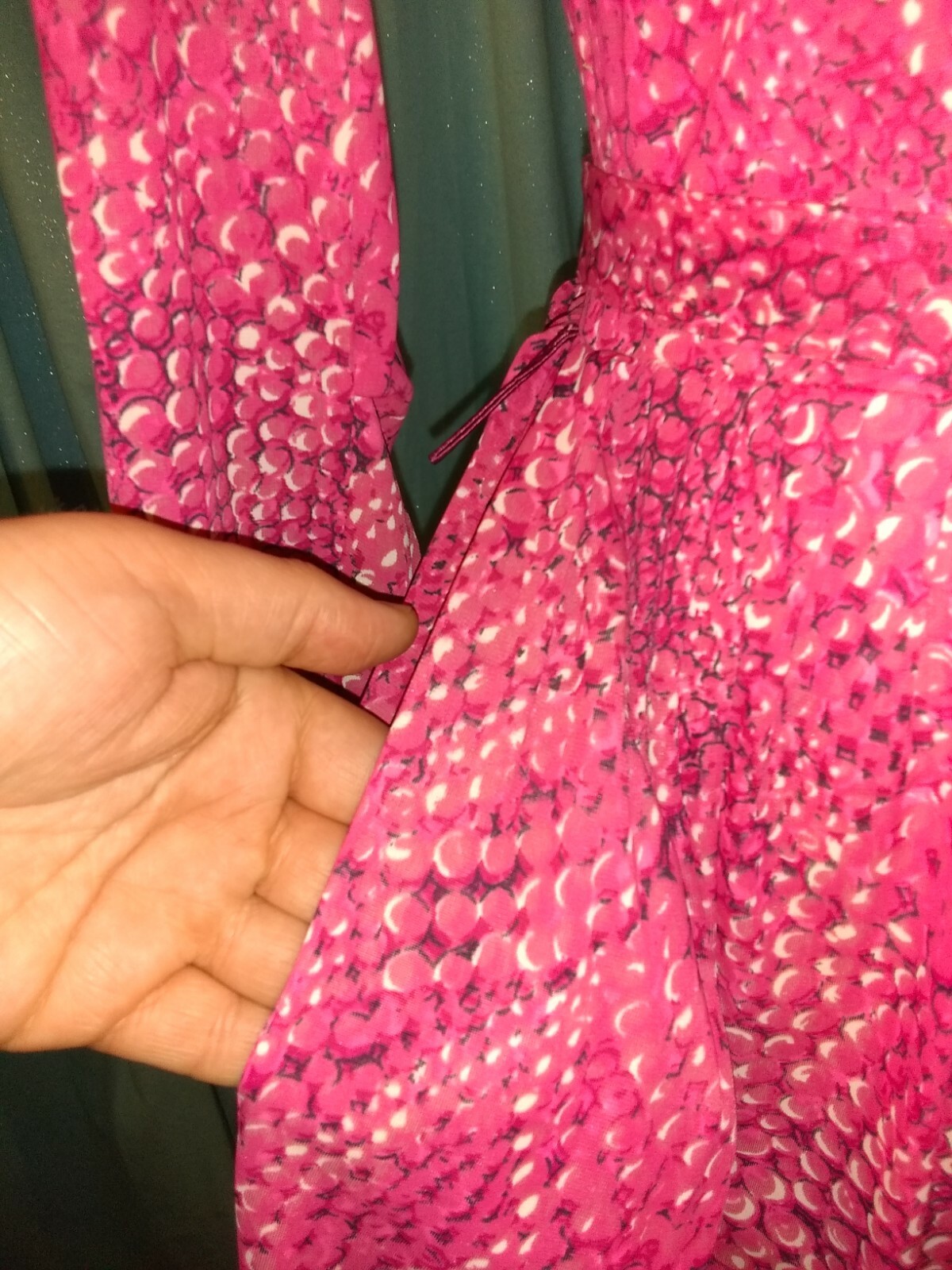 Vtg 50s Casual Maker Sy Frankl Nylon Jersey Bubble Gum Pink Snake Print Dress S