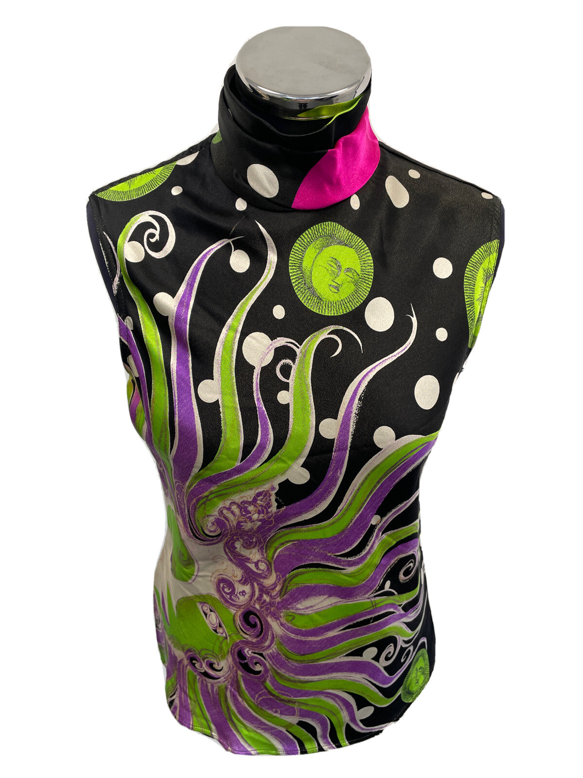GIANNI VERSACE COUTURE JERSEY TOP WOMEN SHIRT WOMAN VINTAGE JH504