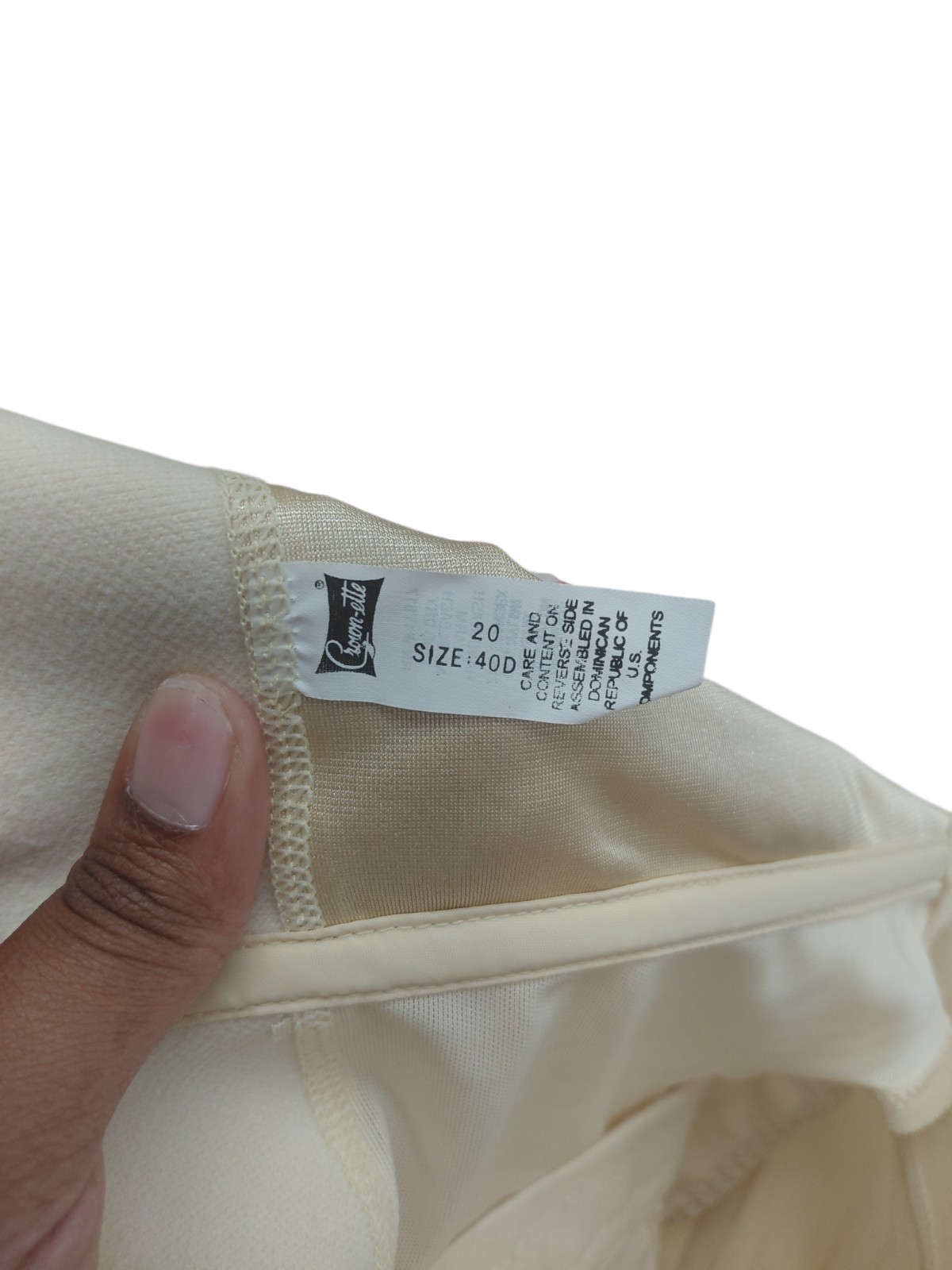 Vintage Crown-nette Longline Bra Size 40D