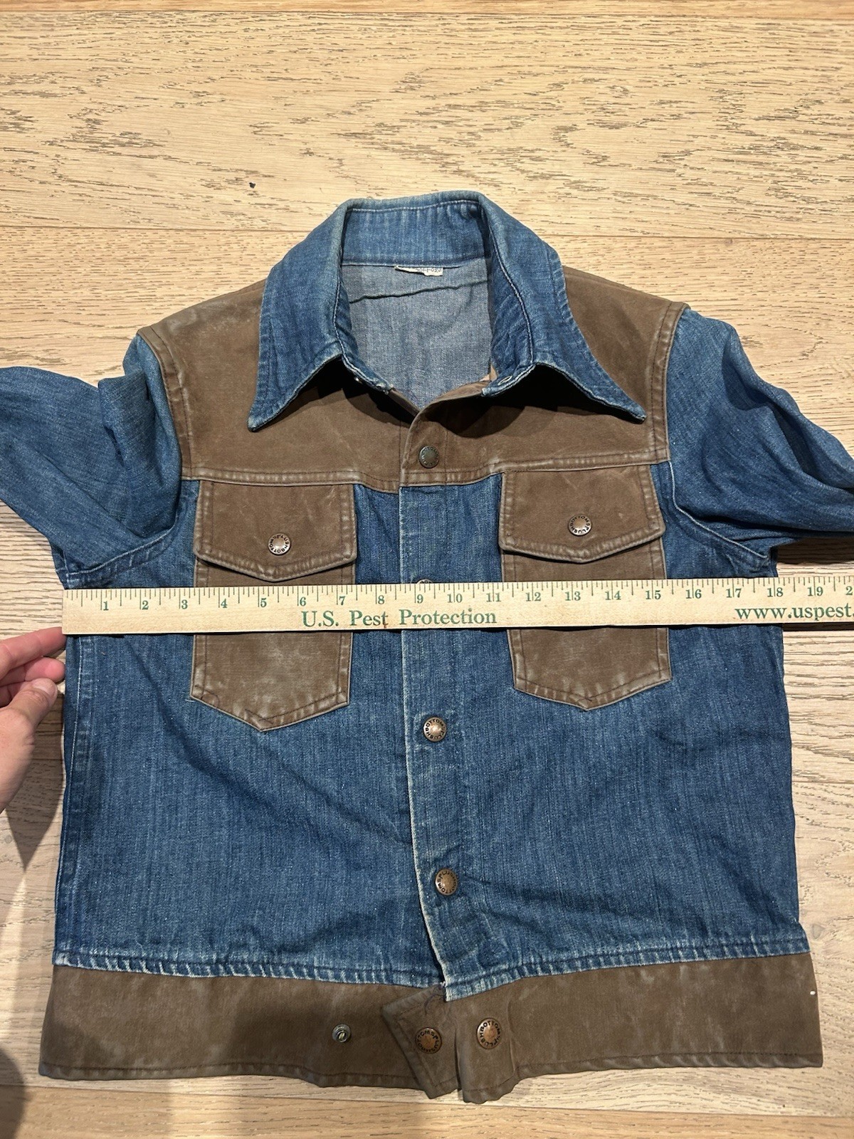 Vintage 1970s Denim Jacket Women’s Blue Snap Up Everyday Jean Western