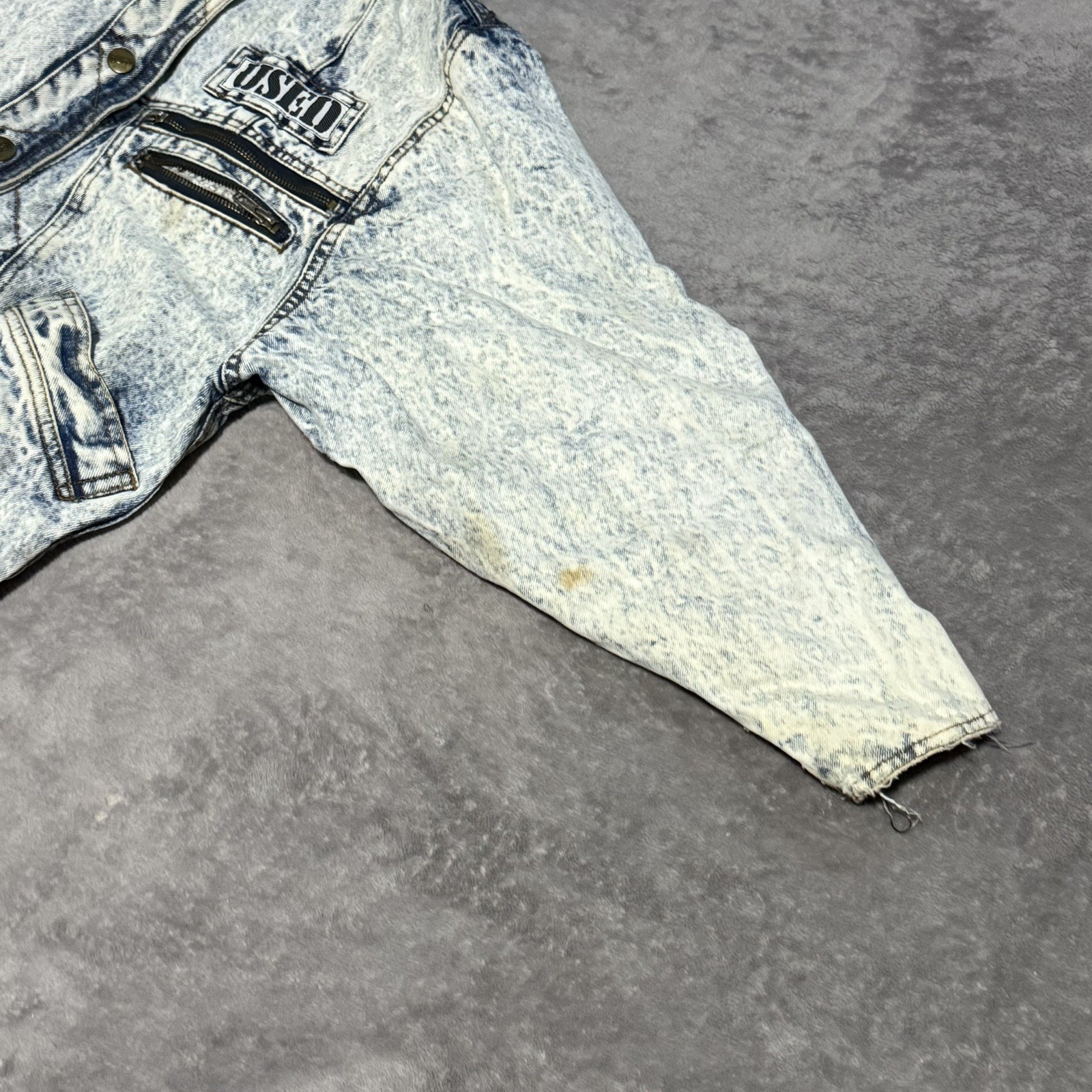 Vintage Get Used by Elie Jean Jacket Acid Wash Punk Rock Grunge Rap Women’s L