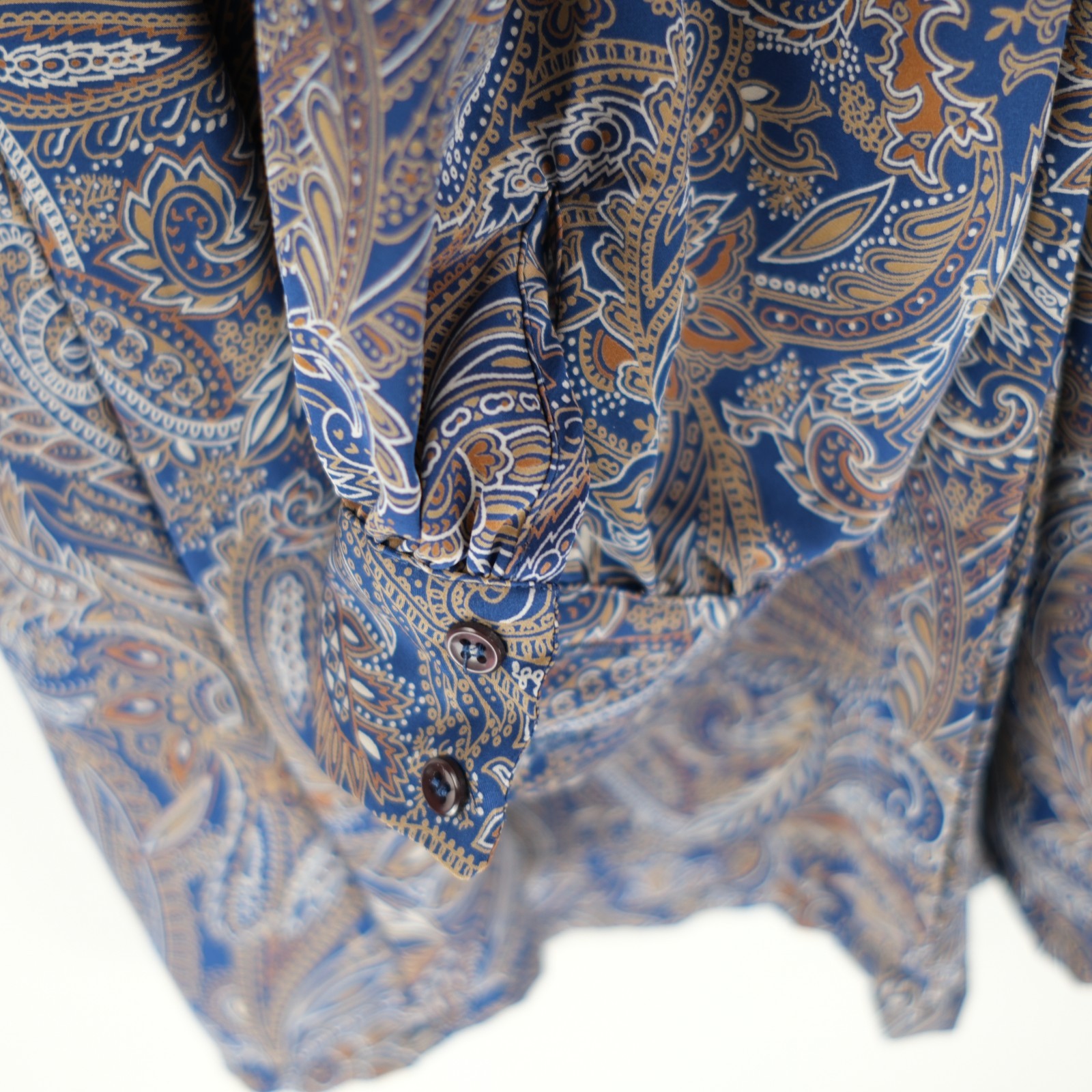 VTG Country Sophisticates Pendleton Paisley Blouse Mock Neck Women’s Size L EU