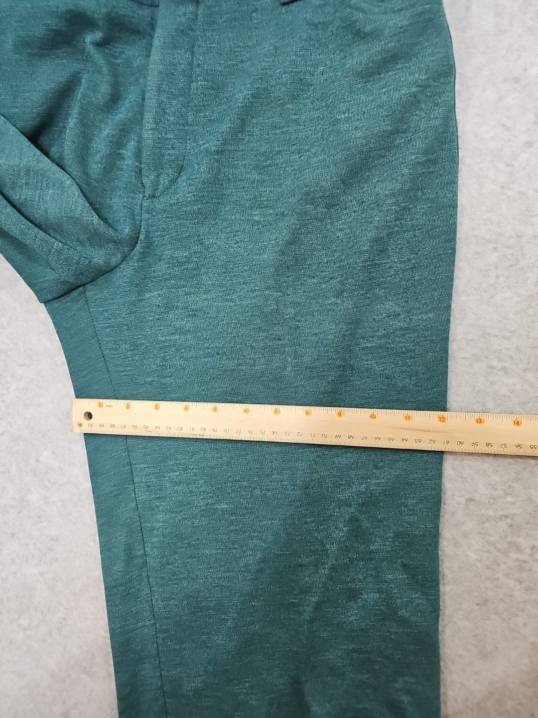Vtg Levis For Gals Pants flare leg high-rise teal stretch knit sz 32×28 60s