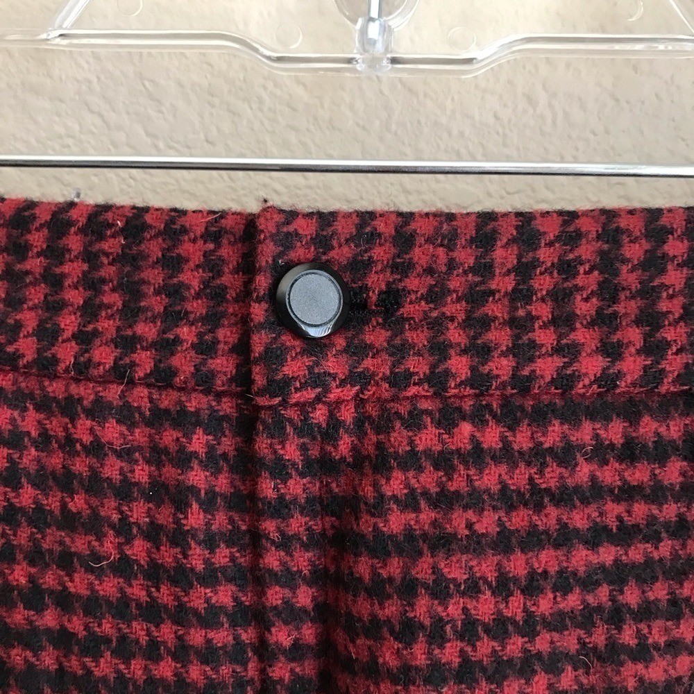 Vintage 80s Nordstrom Wool Houndstooth Pencil Skirt 8 (Runs Small) Dark Academia