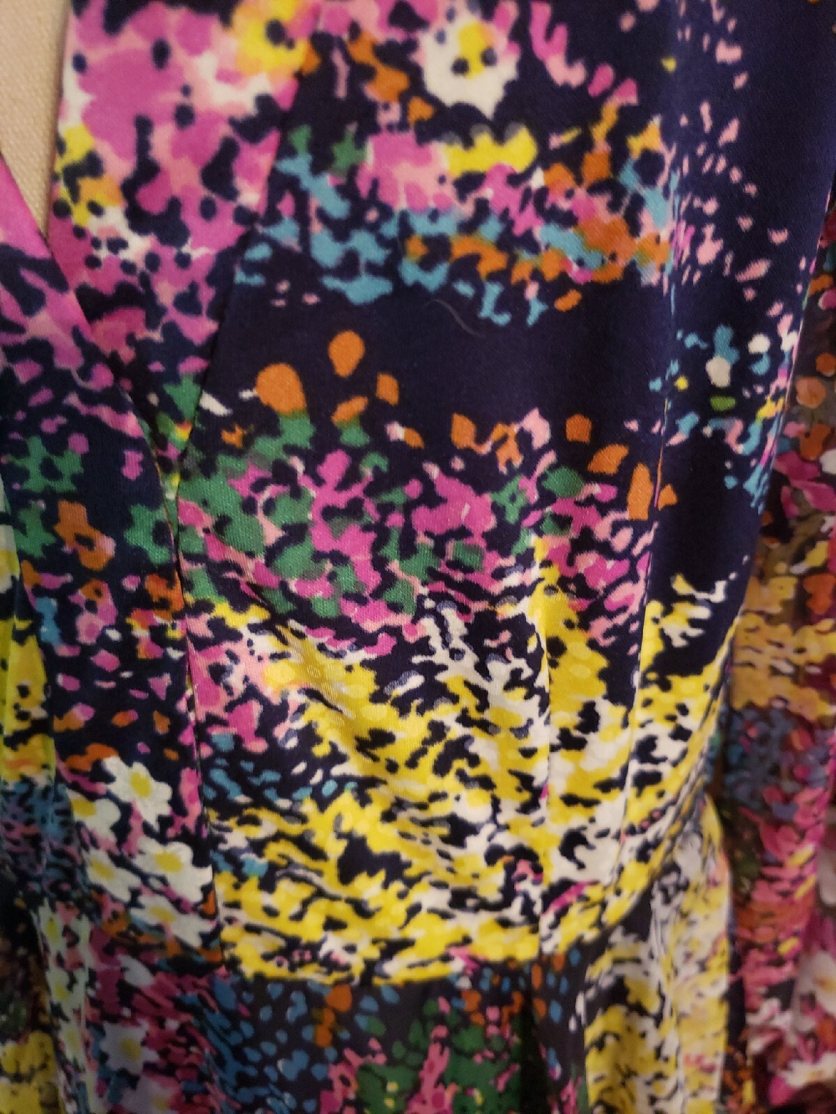 Vintage 1960s Don Luis De Espana multi Color floral Garden Chiffon Maxi Dress