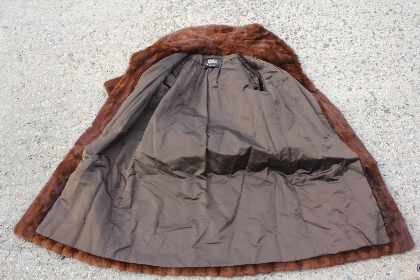 Vintage Koslows Genuine Mahogany Mink Mid Length Fur Coat Forth Worth S/M? LOOK