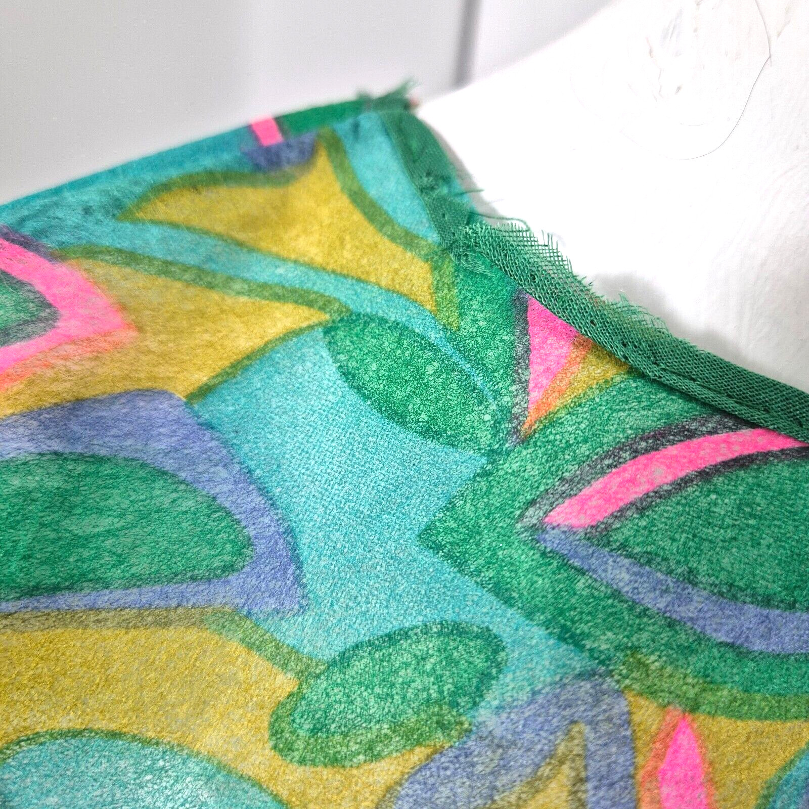 Vintage Paper Dress 1960s Psychedelic Iconic Waste Basket Boutique Size 12