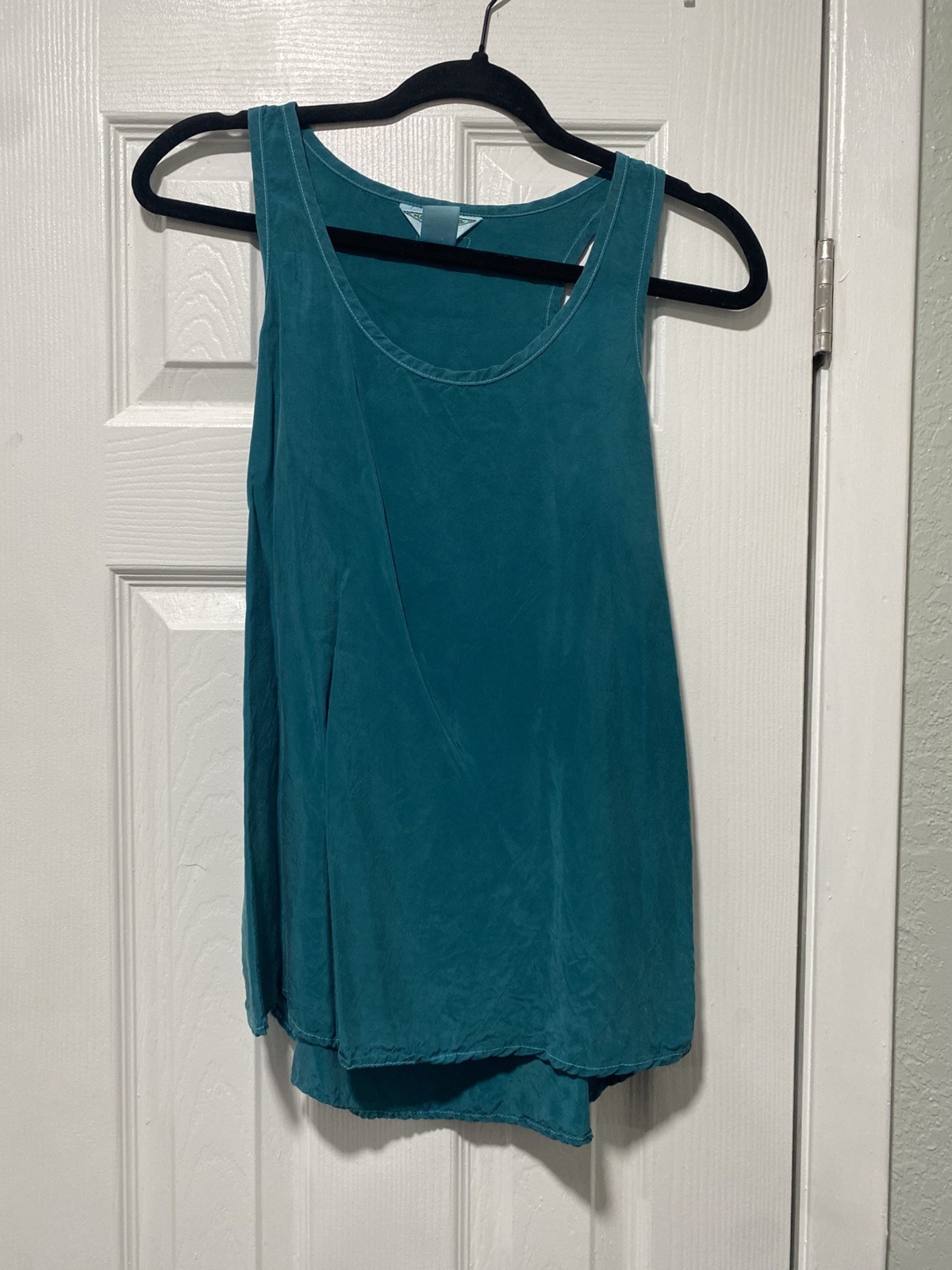 Y2K Hard Tail Forever Racerback Tank Top Bikercore Sleeveless Teal Small USA